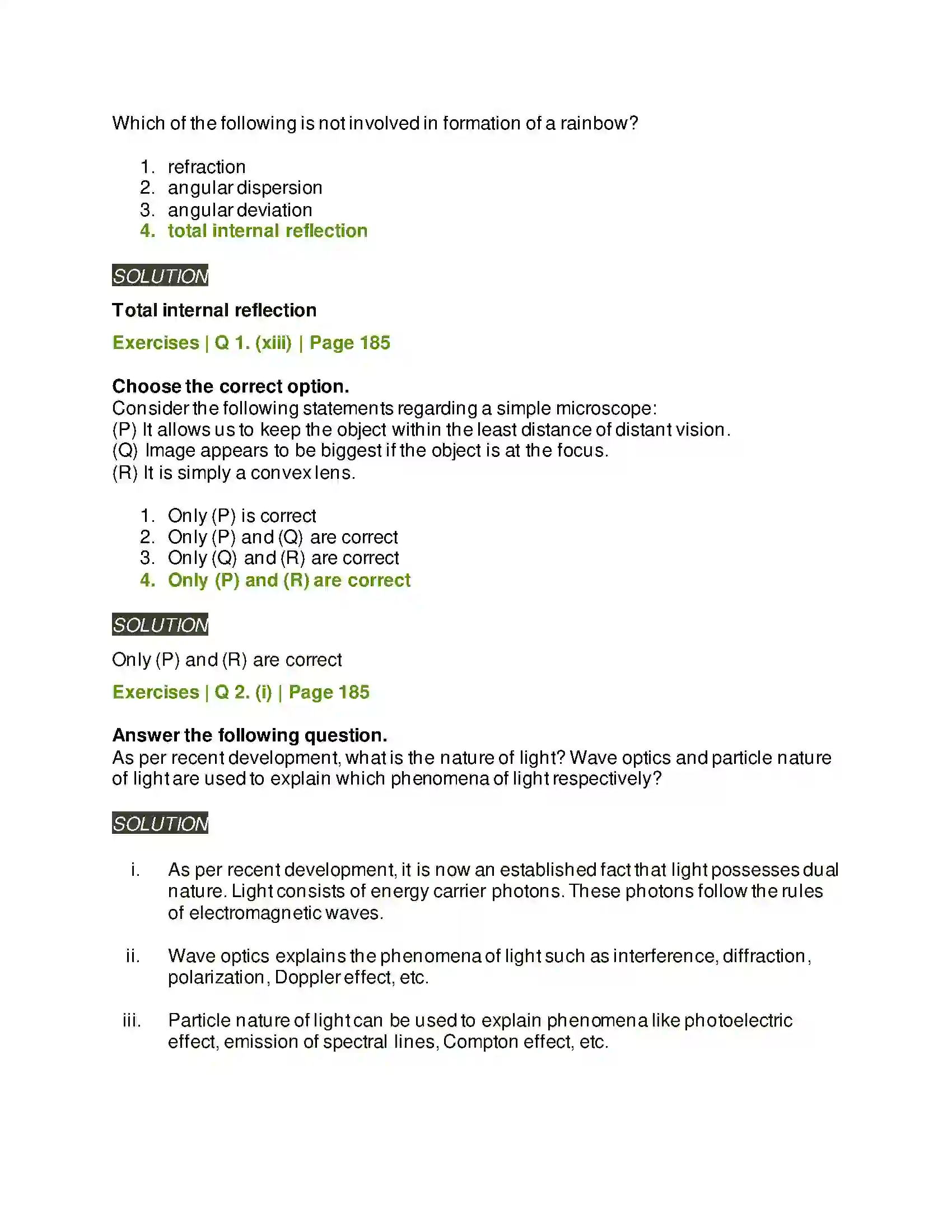 Maharashtra Board Class 11th Physics Optics Solution 5