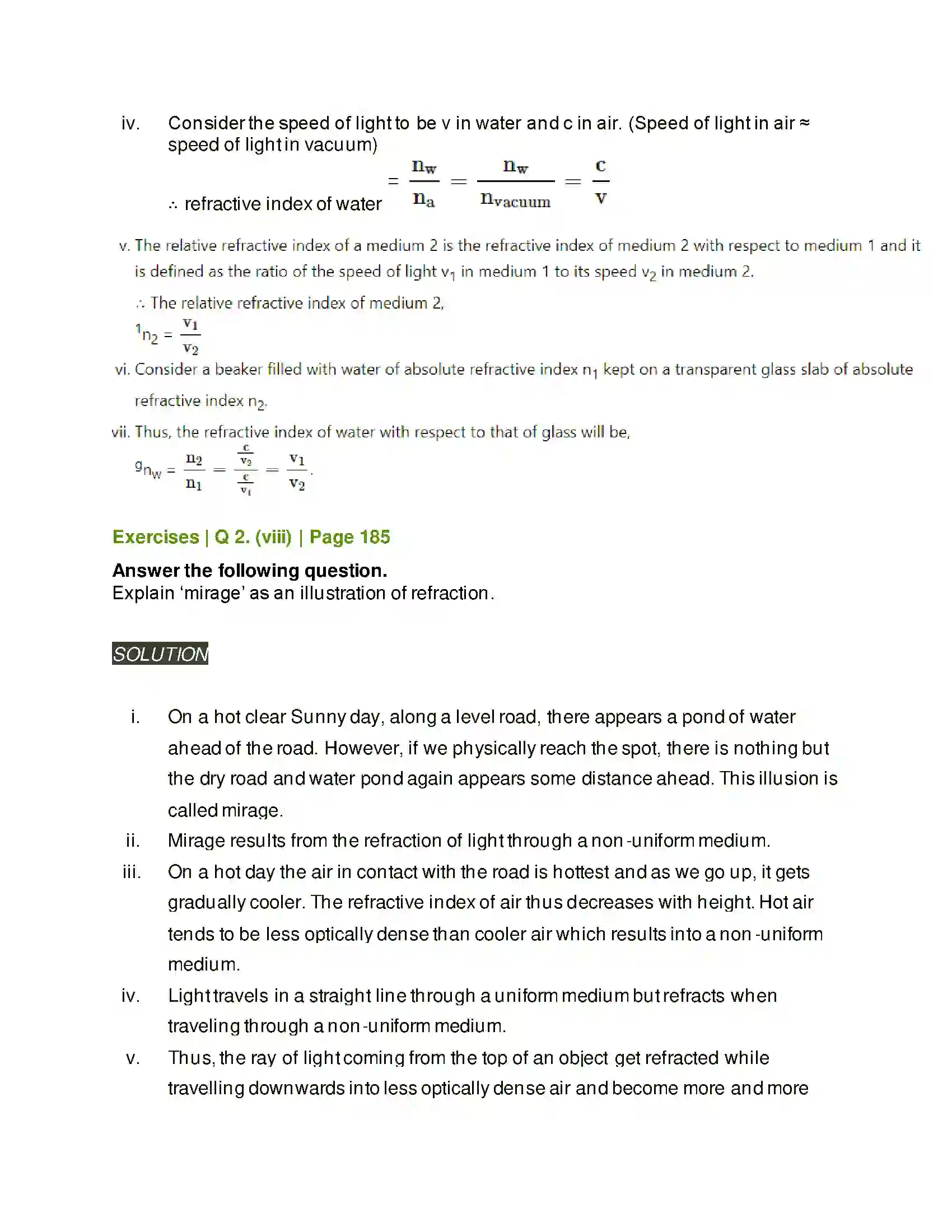 Maharashtra Board Class 11th Physics Optics Solution 9