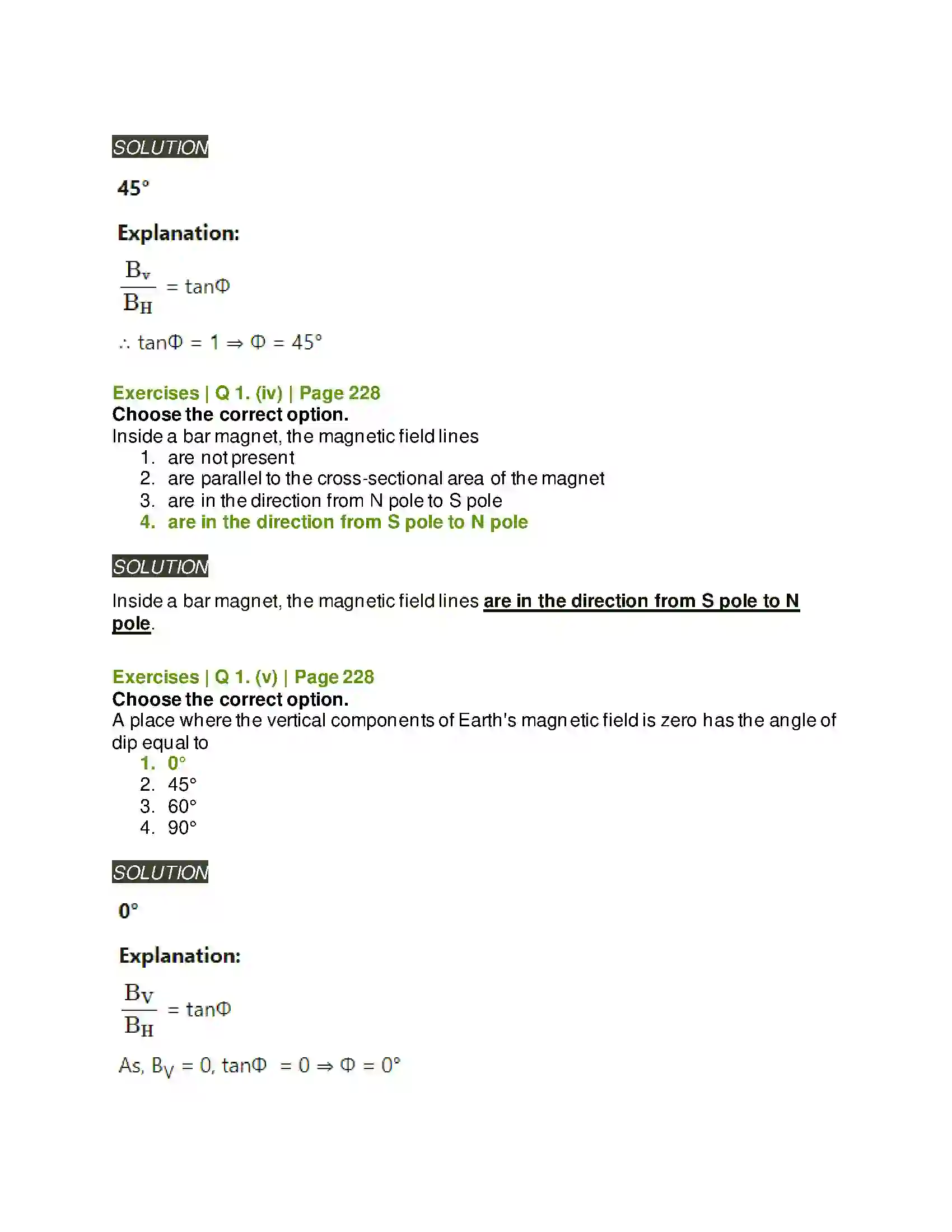 Maharashtra Board Class 11th Physics Magnetism Solution 2