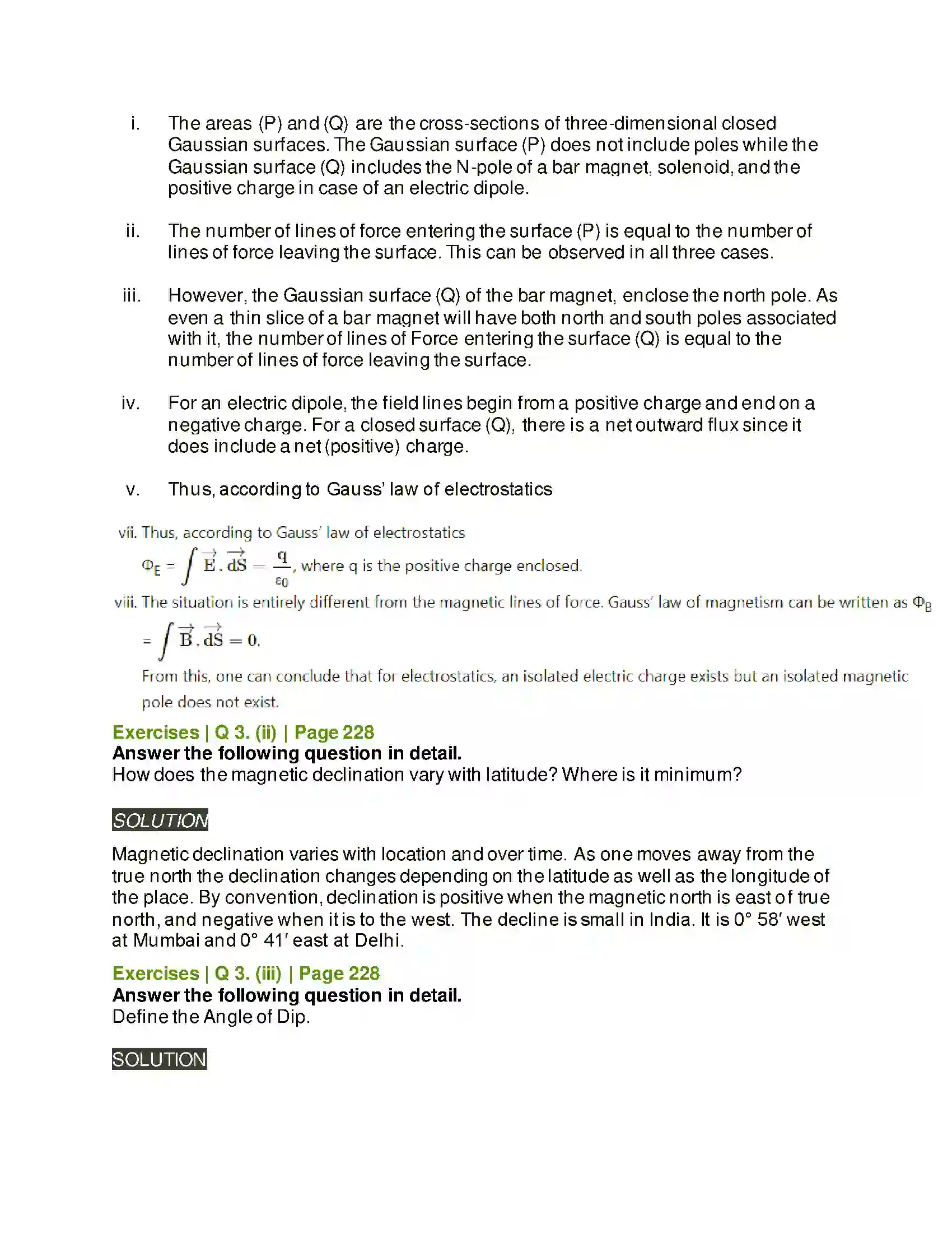 Maharashtra Board Class 11th Physics Magnetism Solution 6