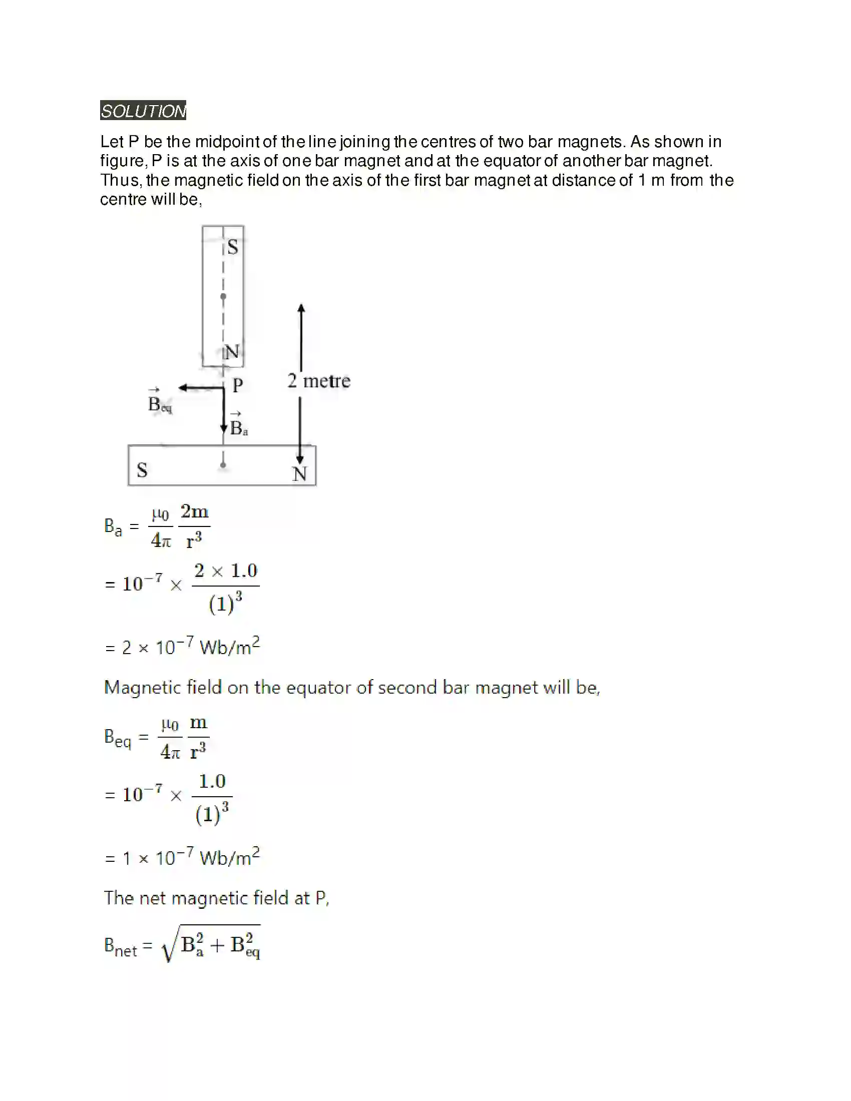 Maharashtra Board Class 11th Physics Magnetism Solution 9