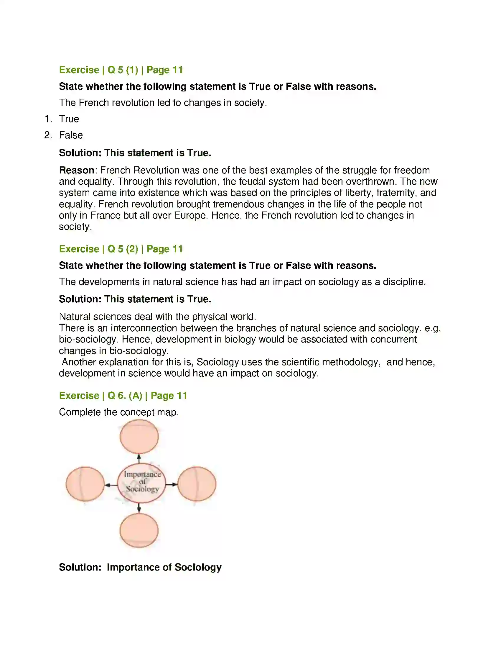 Maharashtra Board Class 11th Sociology Introduction to Sociology Solution 6