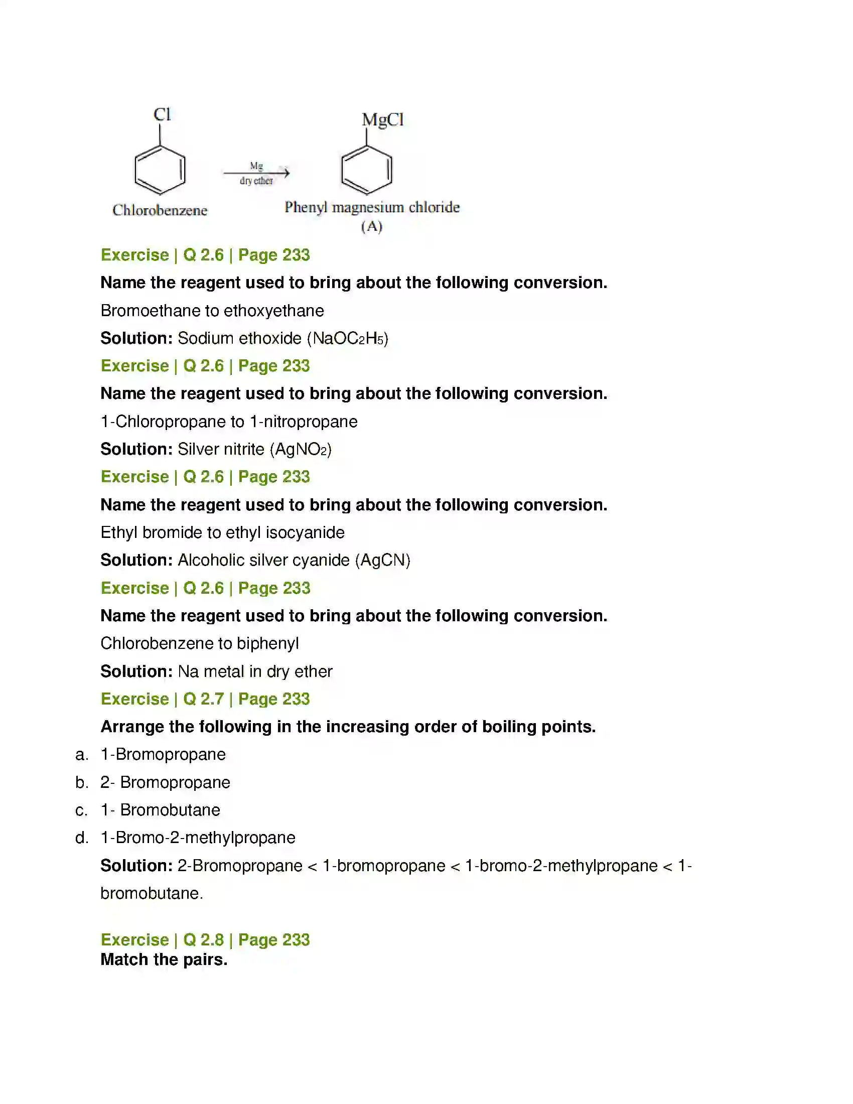 Maharashtra Board Class 12th Chemistry Halogen Derivatives Solution 11