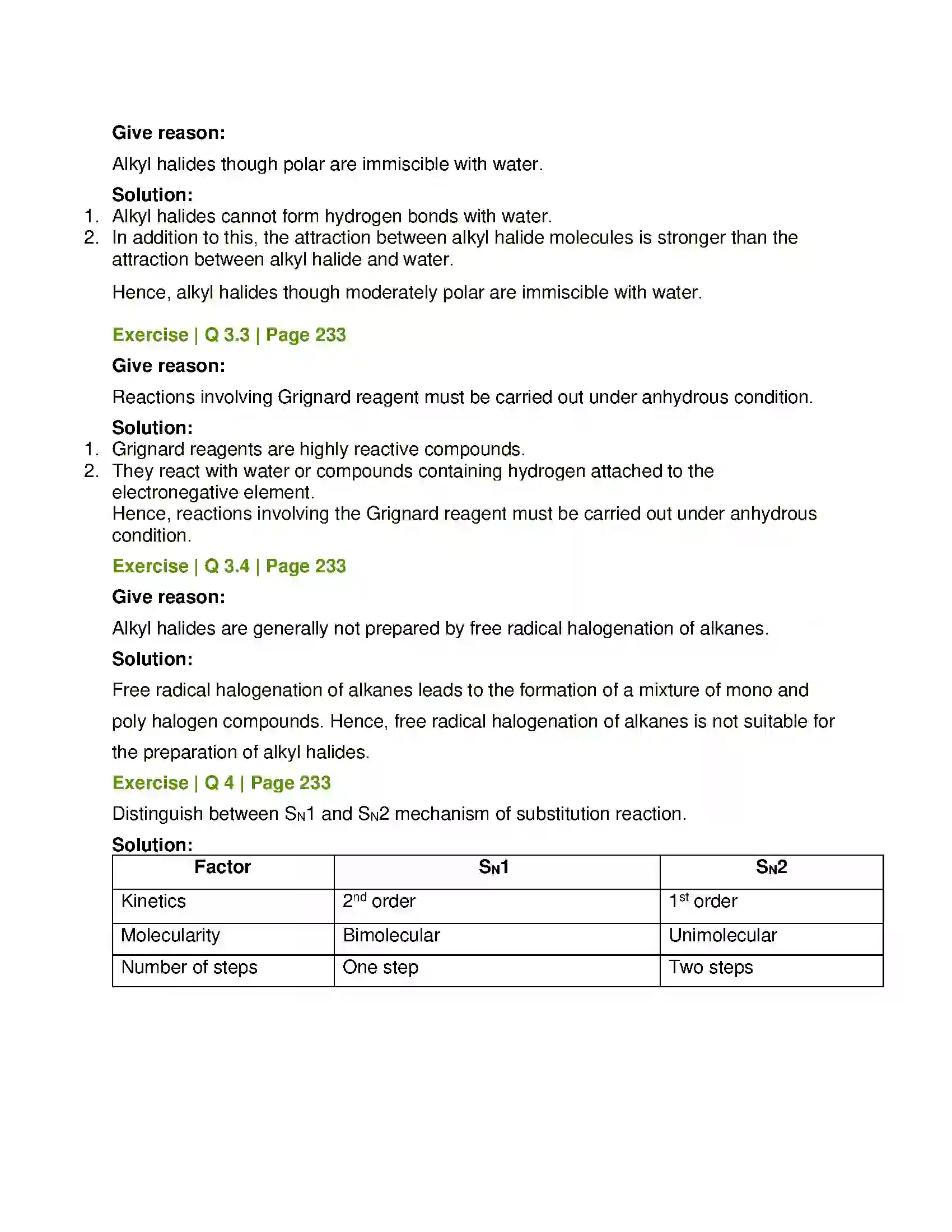 Maharashtra Board Class 12th Chemistry Halogen Derivatives Solution 13