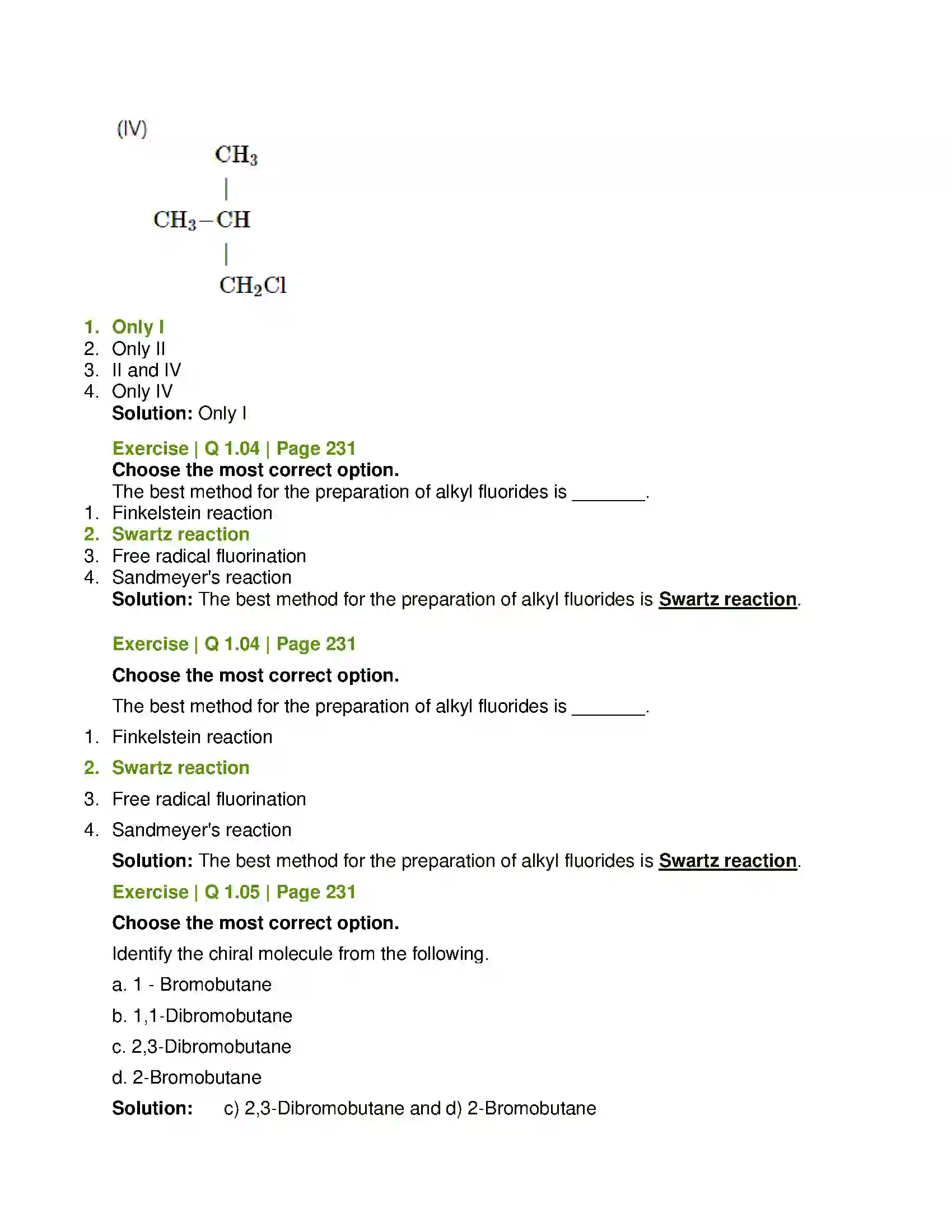 Maharashtra Board Class 12th Chemistry Halogen Derivatives Solution 3