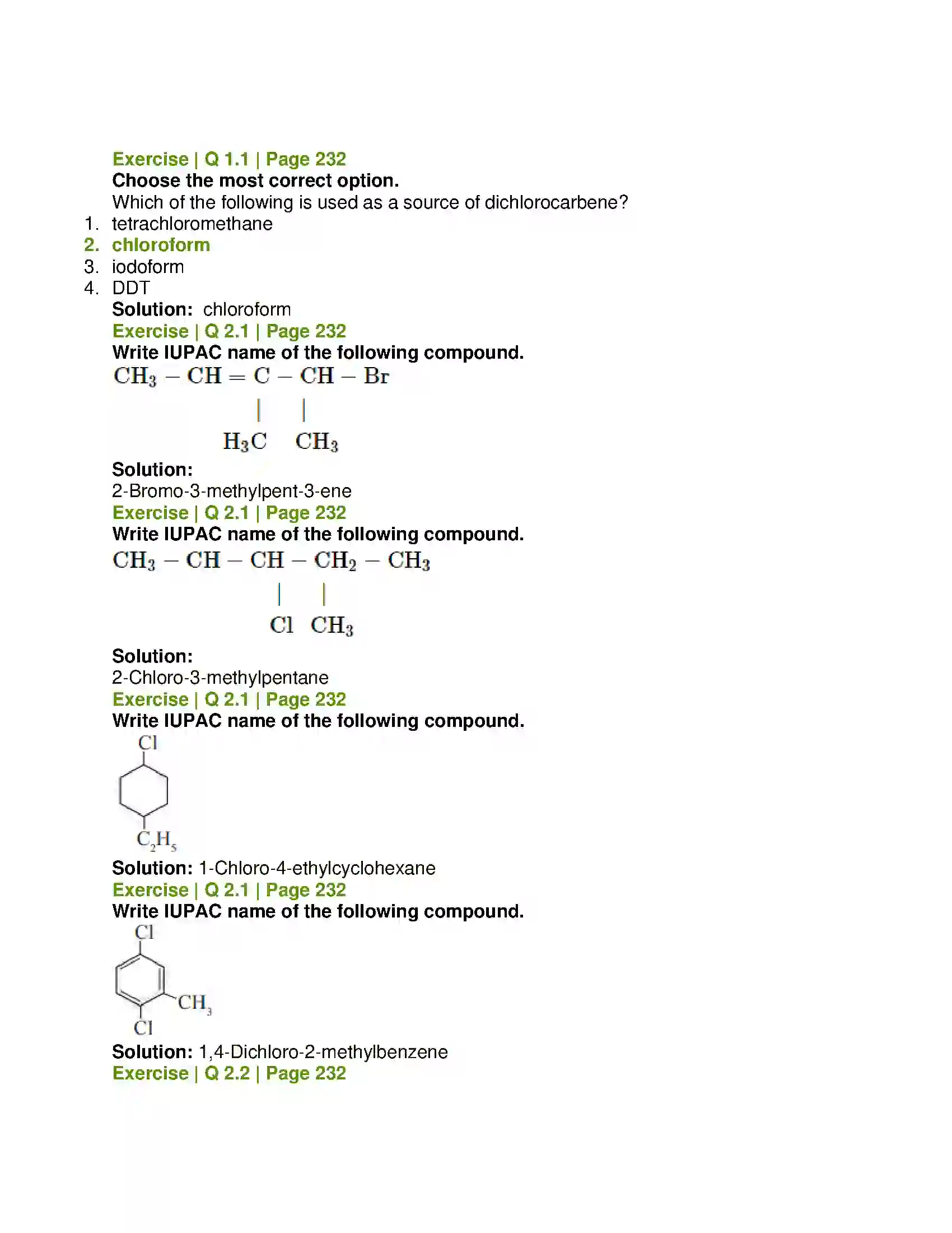 Maharashtra Board Class 12th Chemistry Halogen Derivatives Solution 6