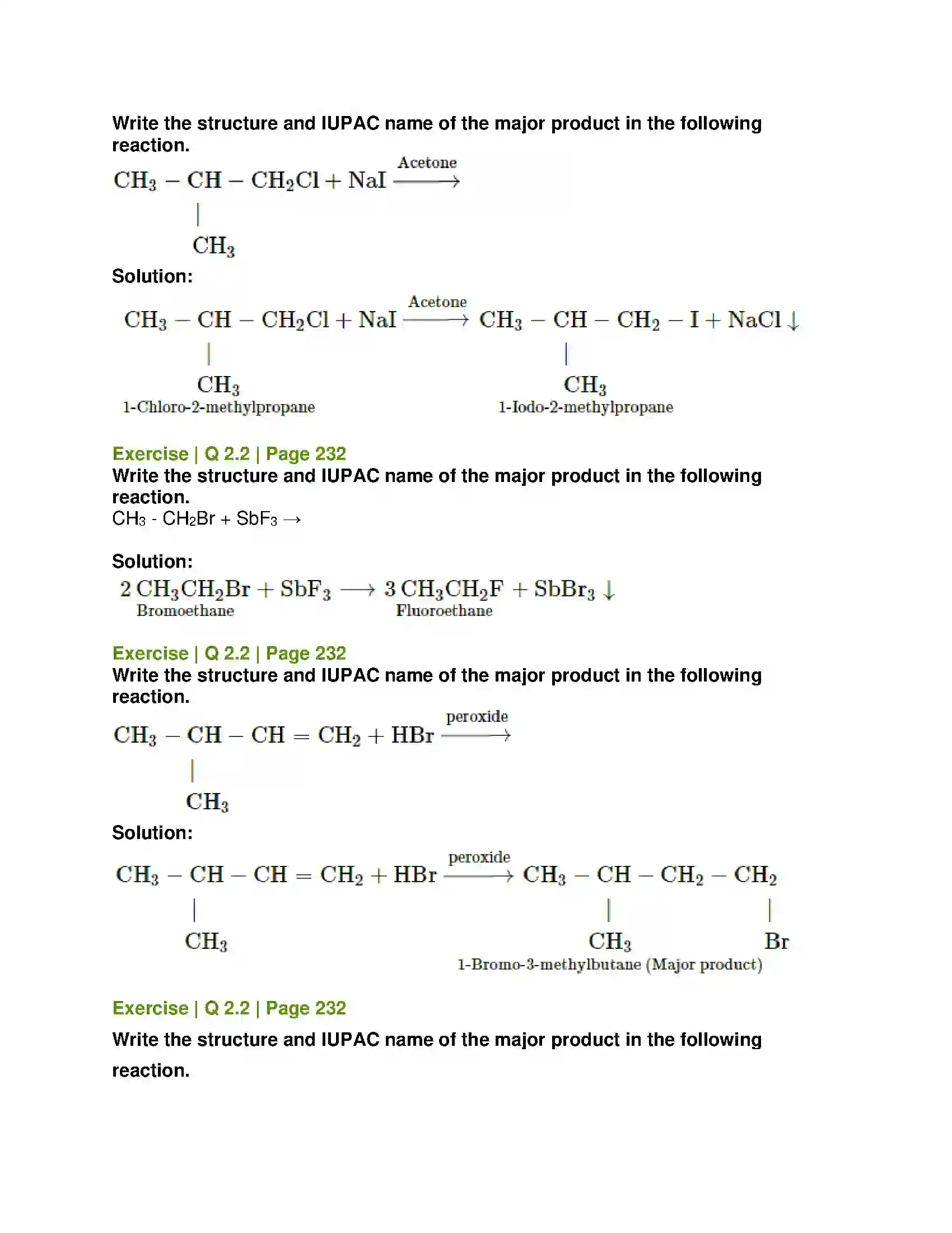 Maharashtra Board Class 12th Chemistry Halogen Derivatives Solution 7