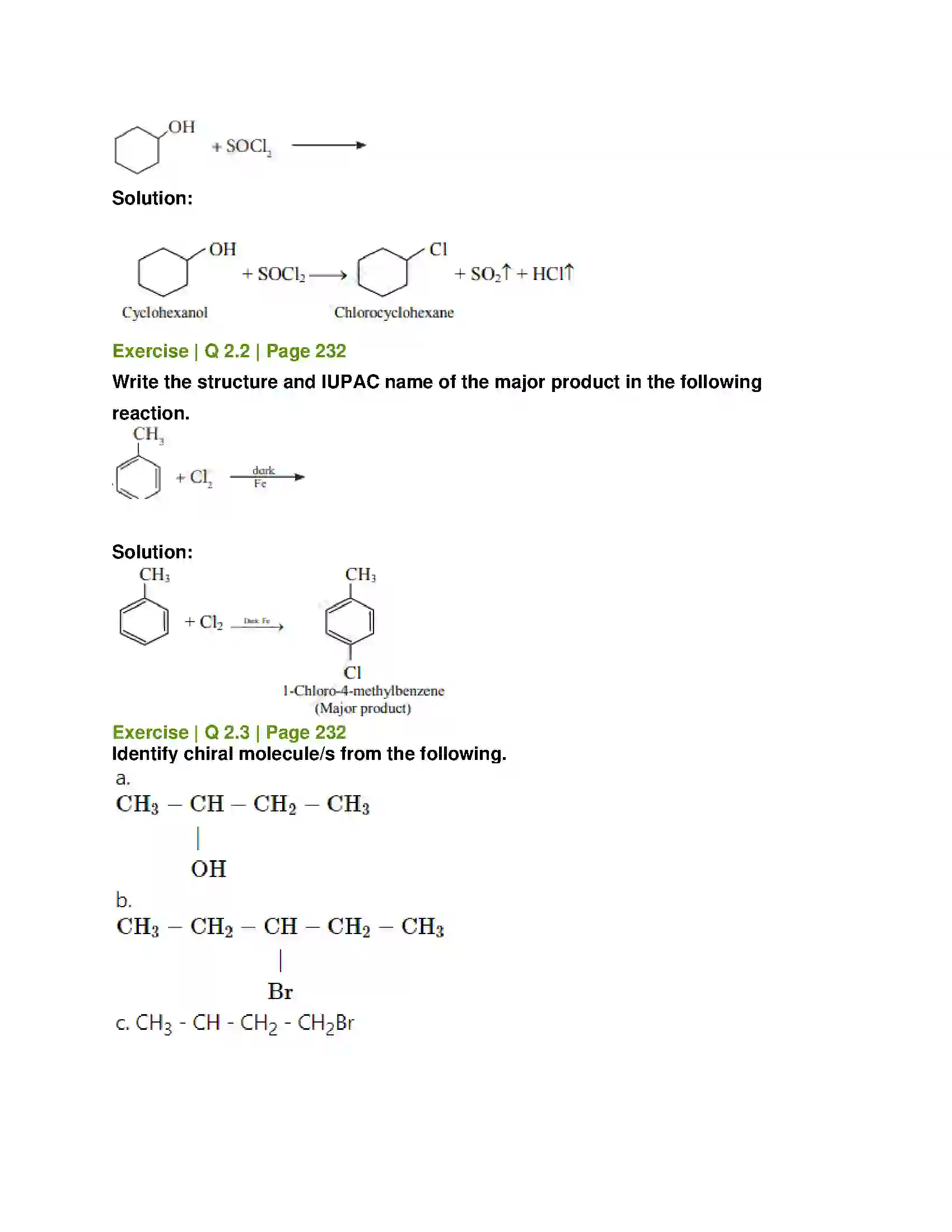Maharashtra Board Class 12th Chemistry Halogen Derivatives Solution 8