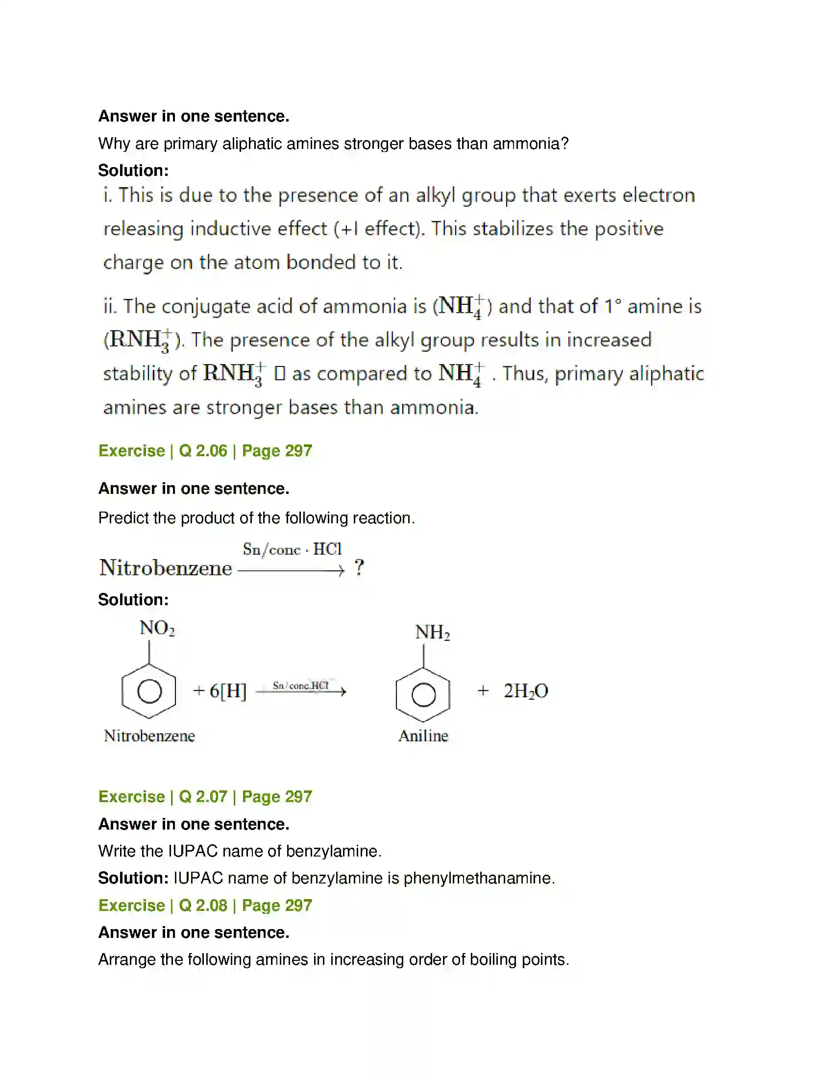 Maharashtra Board Class 12th Chemistry Amines Solution 5