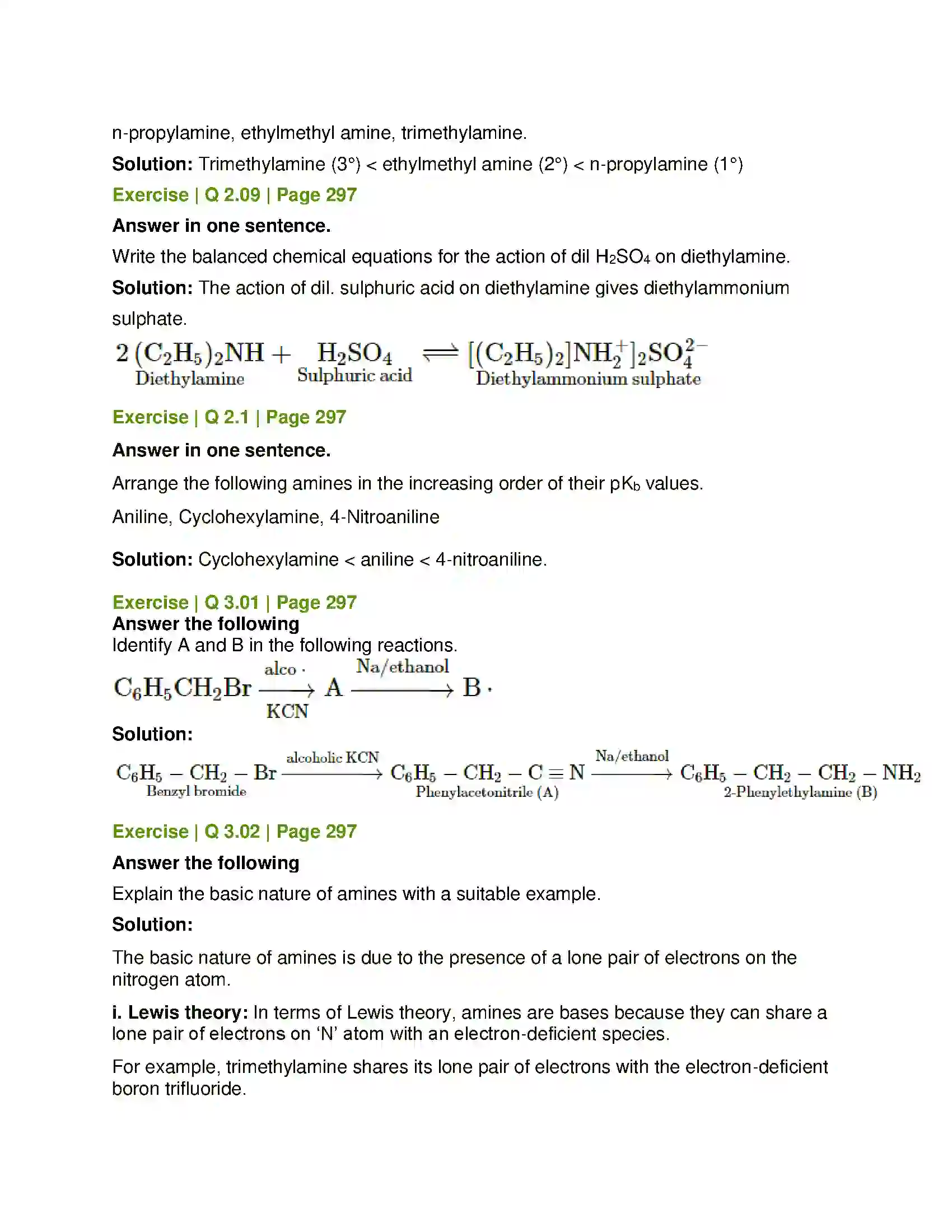 Maharashtra Board Class 12th Chemistry Amines Solution 6