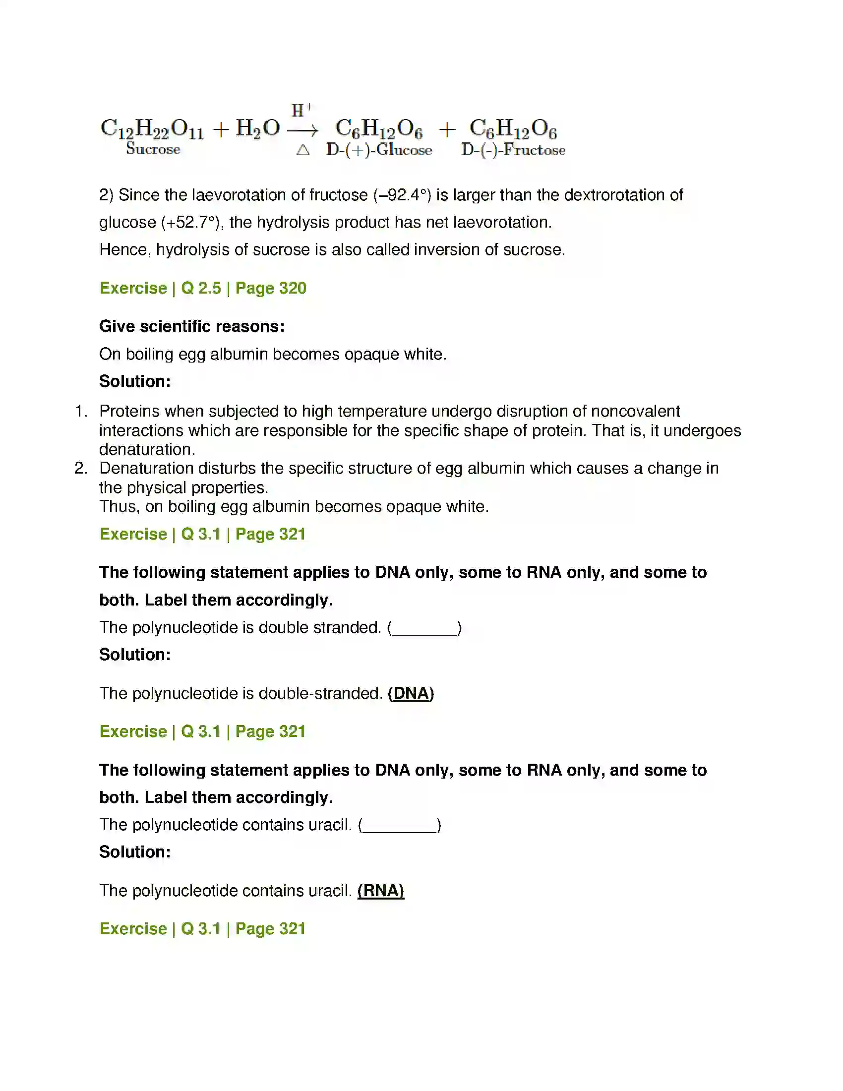 Maharashtra Board Class 12th Chemistry Biomolecules Solution 4