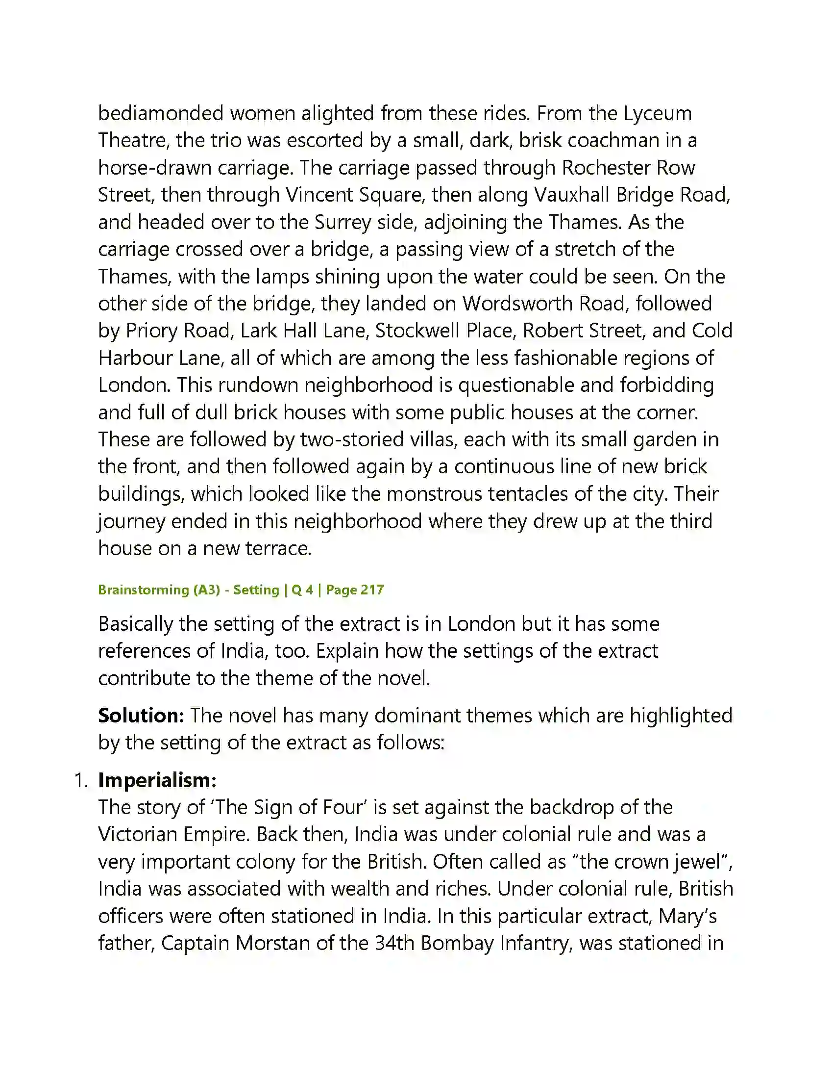 Maharashtra Board Class 12th English The Sign of Four Solution 12
