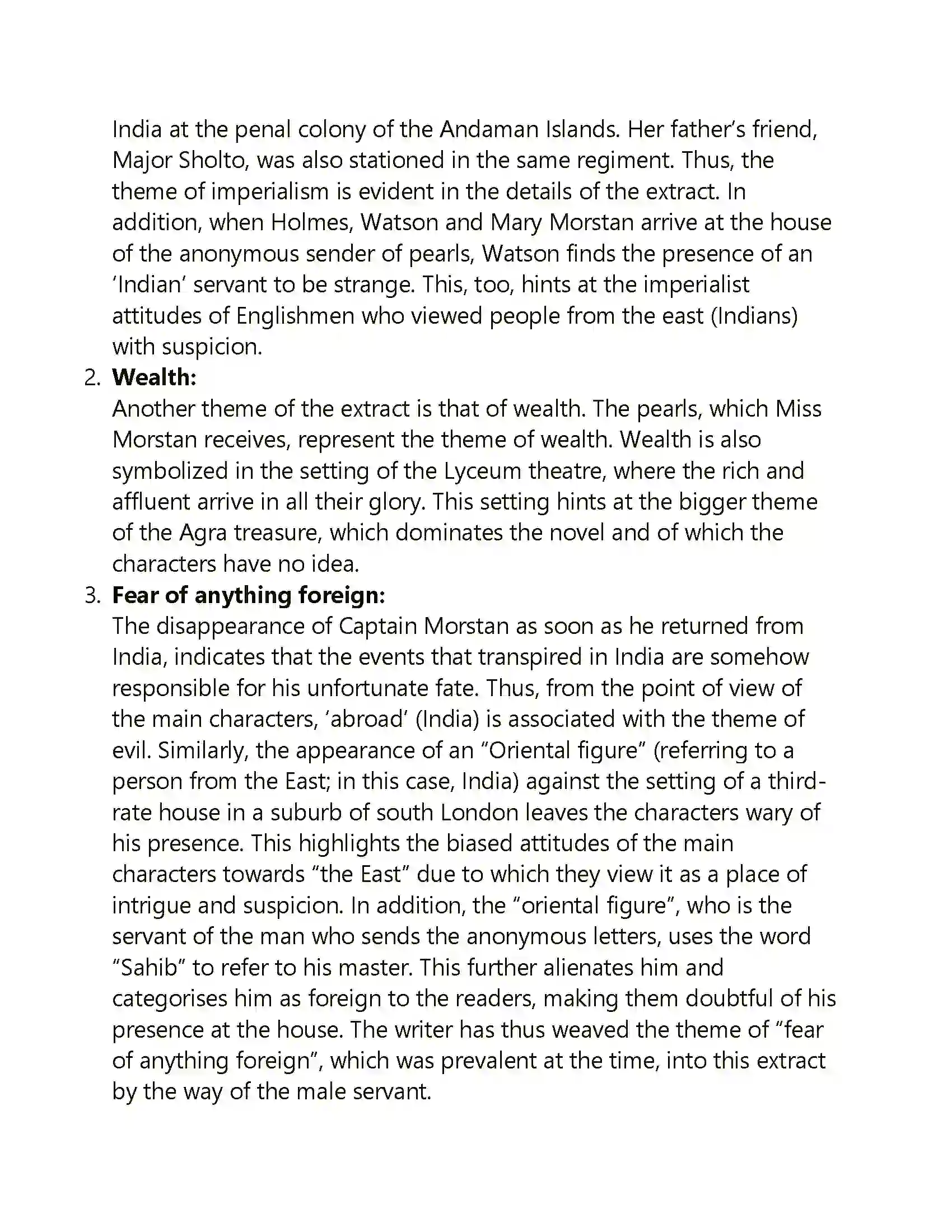 Maharashtra Board Class 12th English The Sign of Four Solution 13