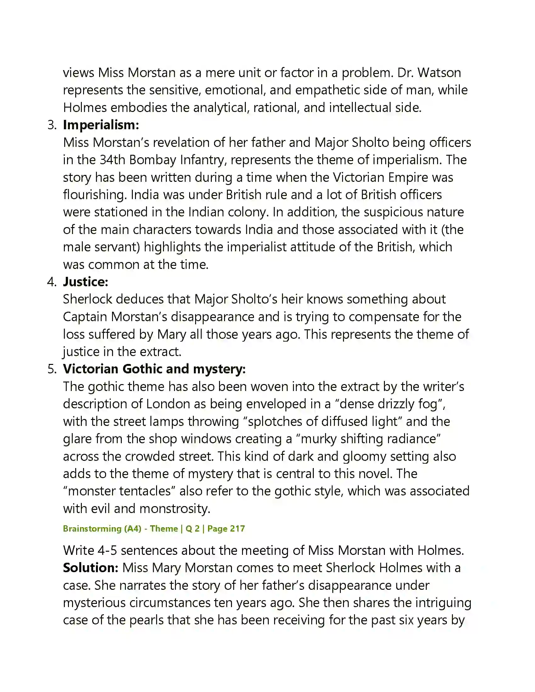 Maharashtra Board Class 12th English The Sign of Four Solution 18