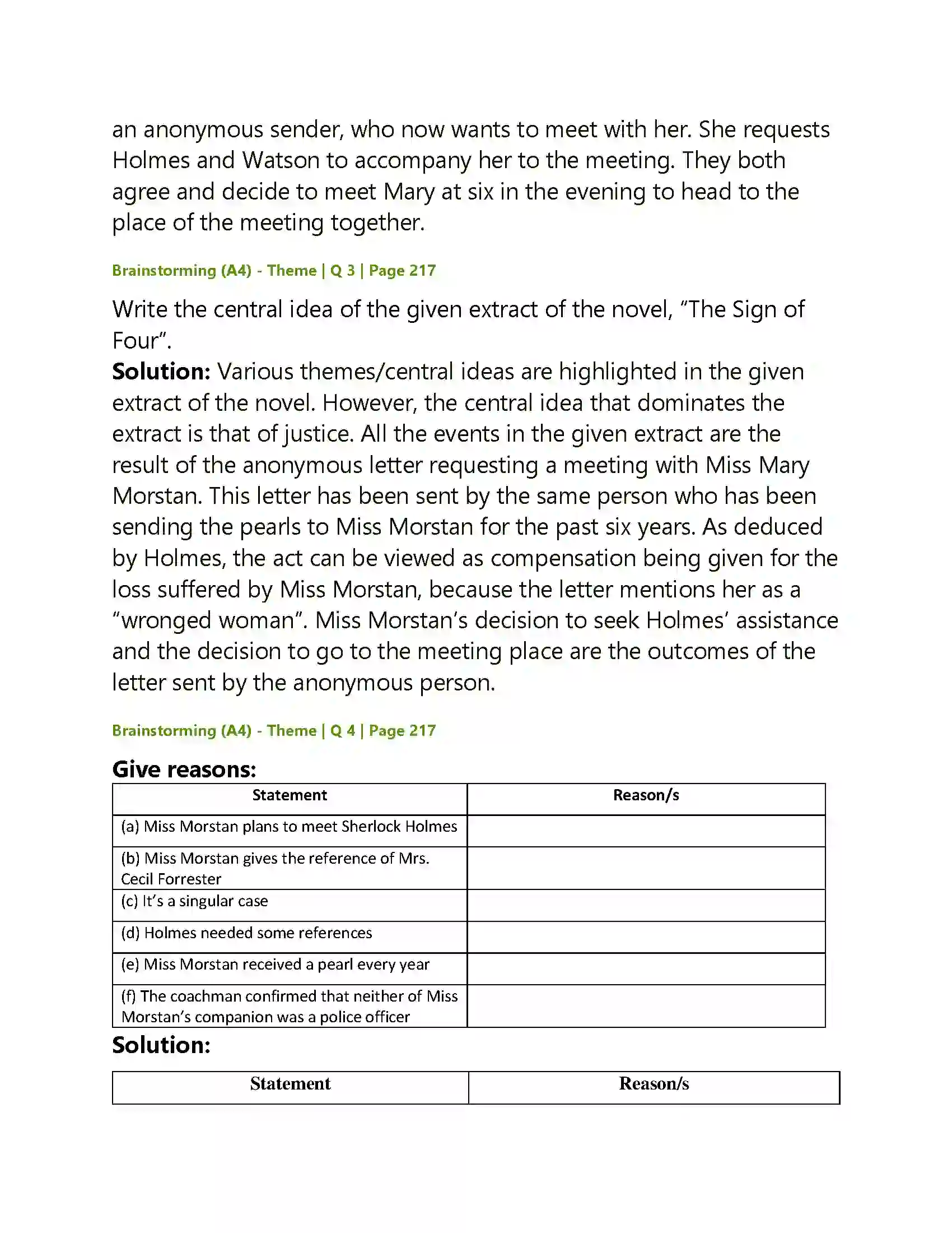Maharashtra Board Class 12th English The Sign of Four Solution 19