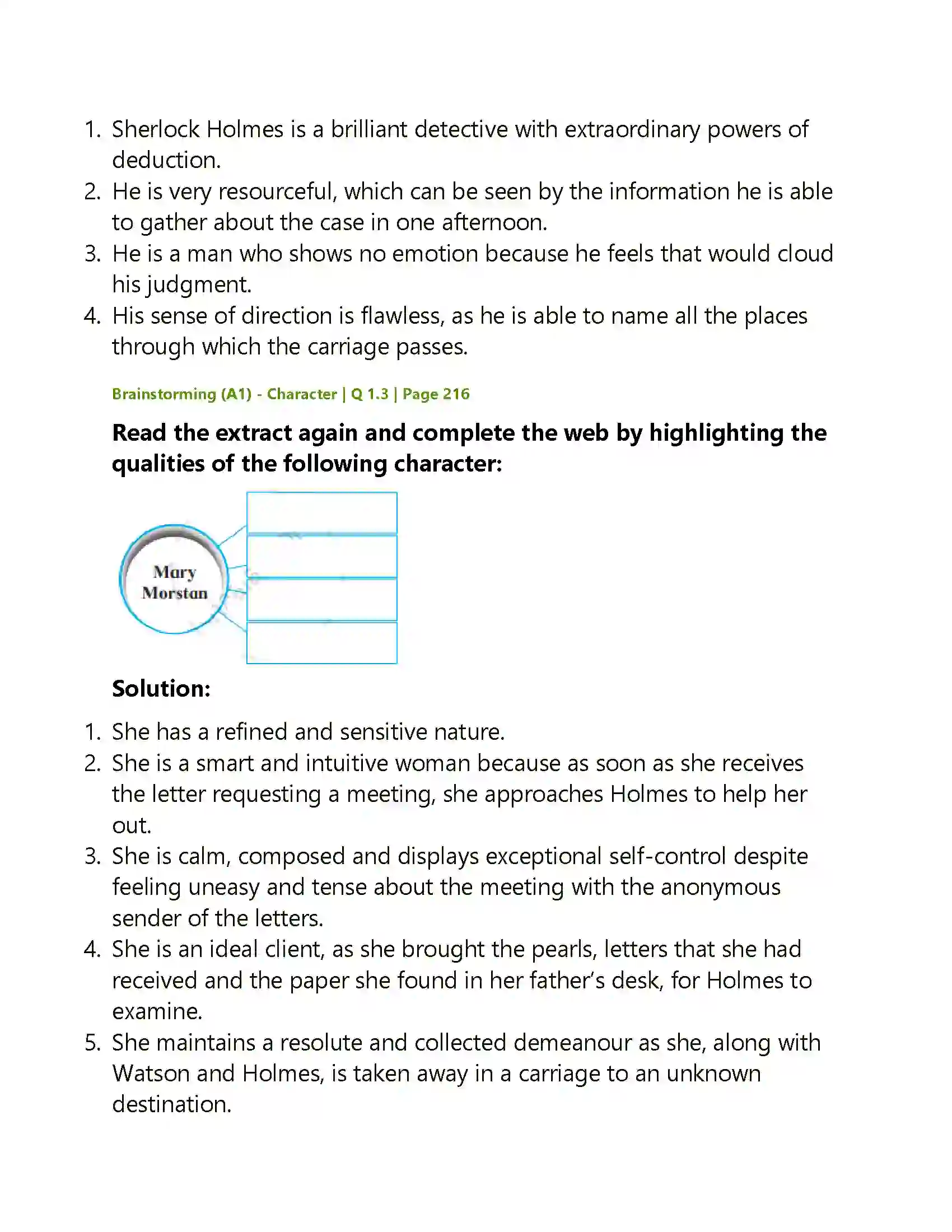 Maharashtra Board Class 12th English The Sign of Four Solution 2