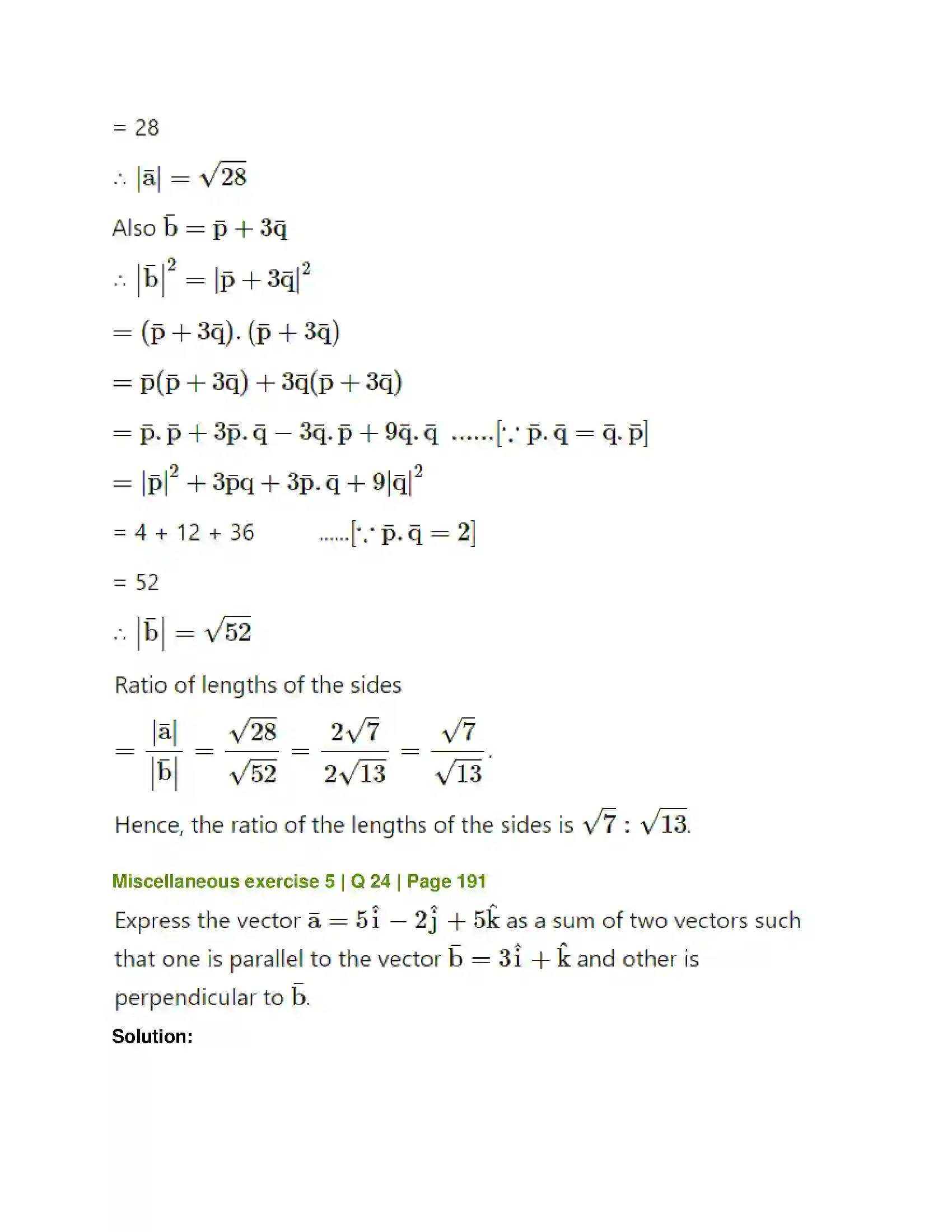 Maharashtra Board Class 12th Mathematics & Statistics-1 (Arts & Science) Vectors Solution 105