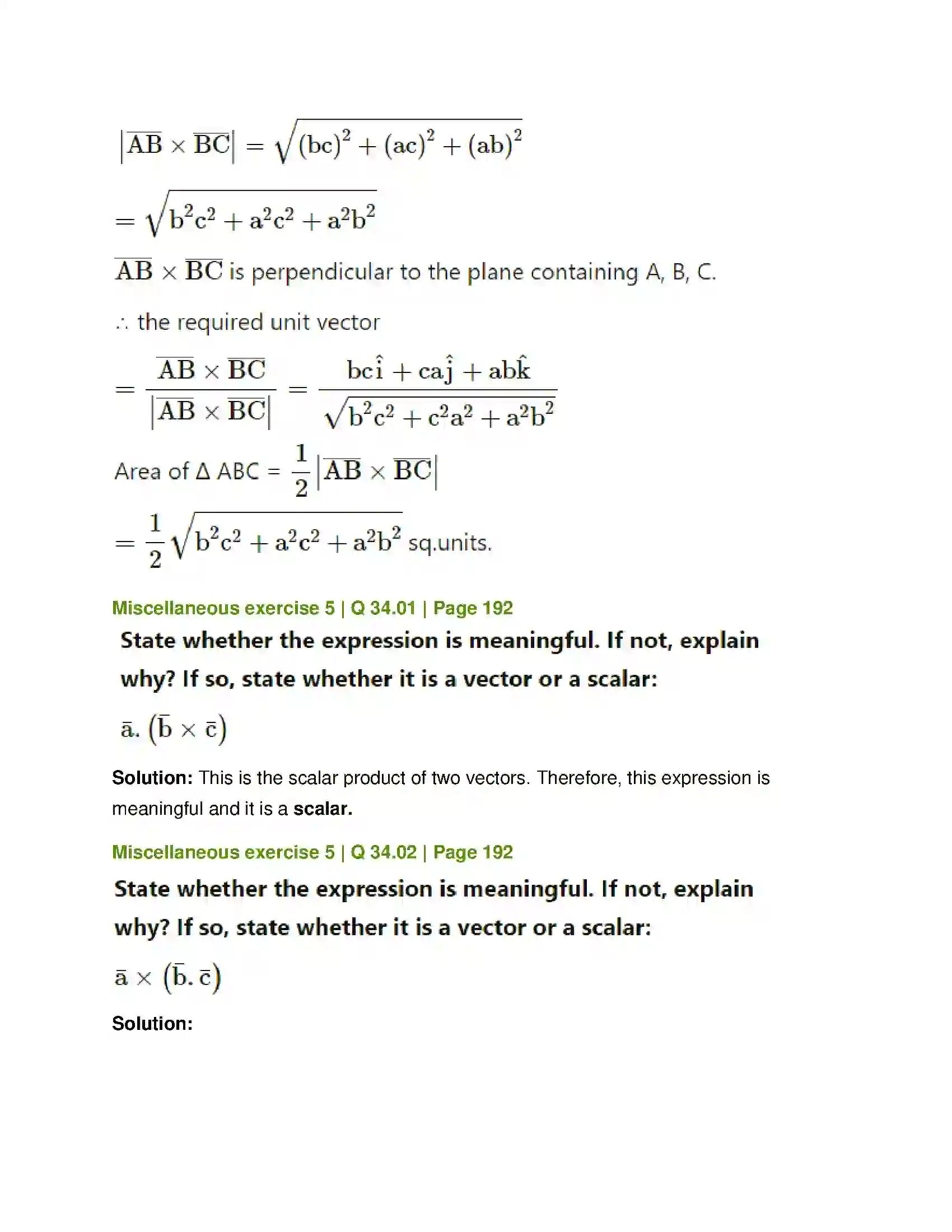 Maharashtra Board Class 12th Mathematics & Statistics-1 (Arts & Science) Vectors Solution 119