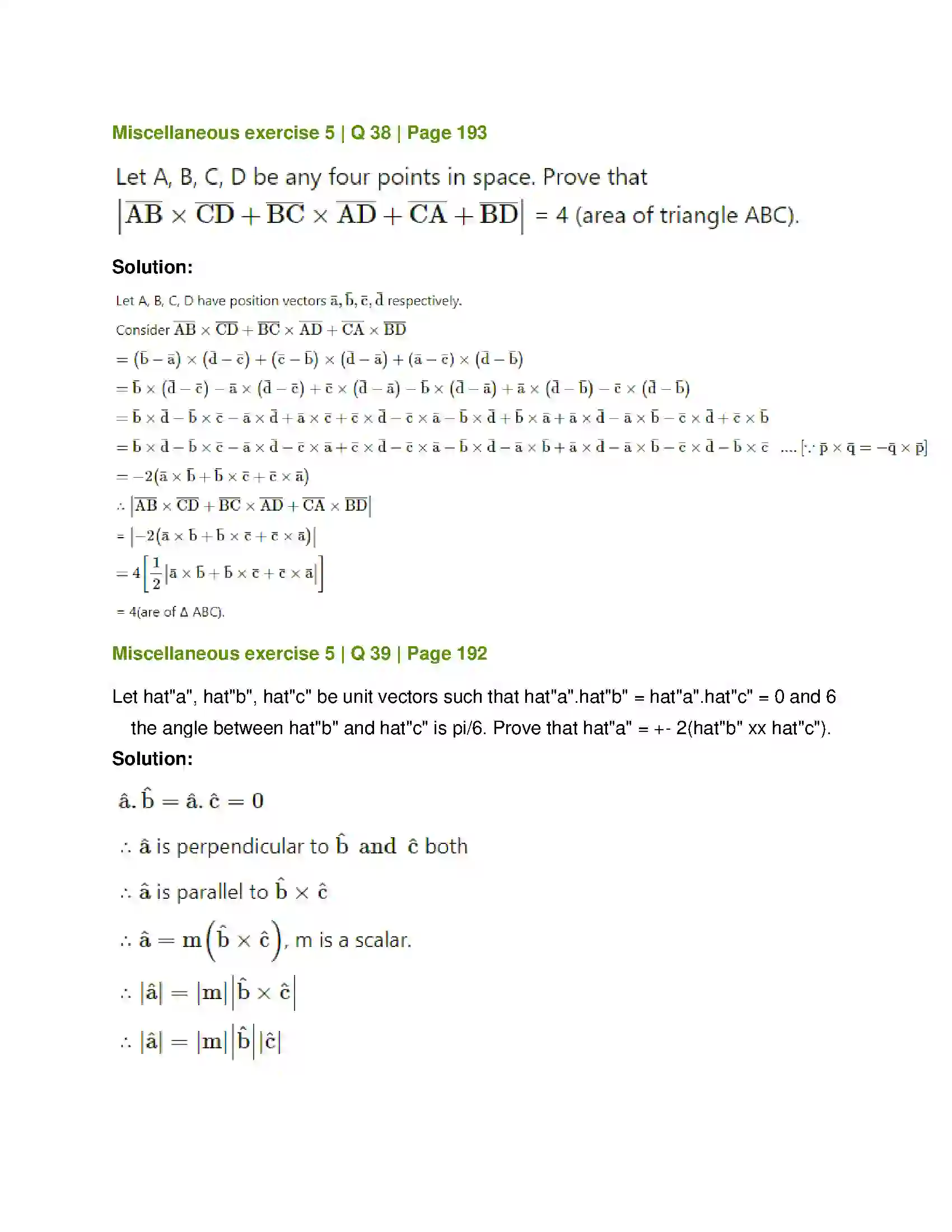 Maharashtra Board Class 12th Mathematics & Statistics-1 (Arts & Science) Vectors Solution 126