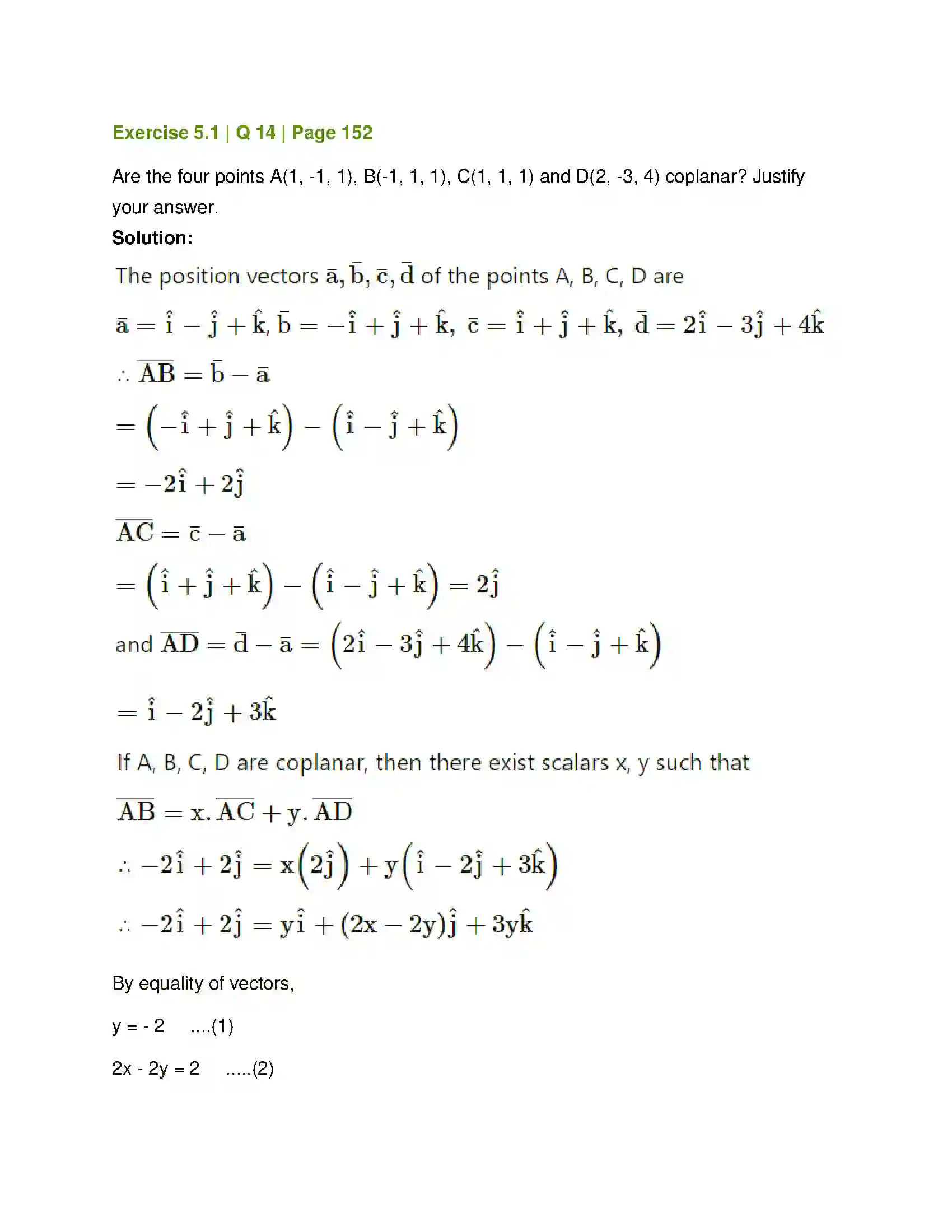 Maharashtra Board Class 12th Mathematics & Statistics-1 (Arts & Science) Vectors Solution 13