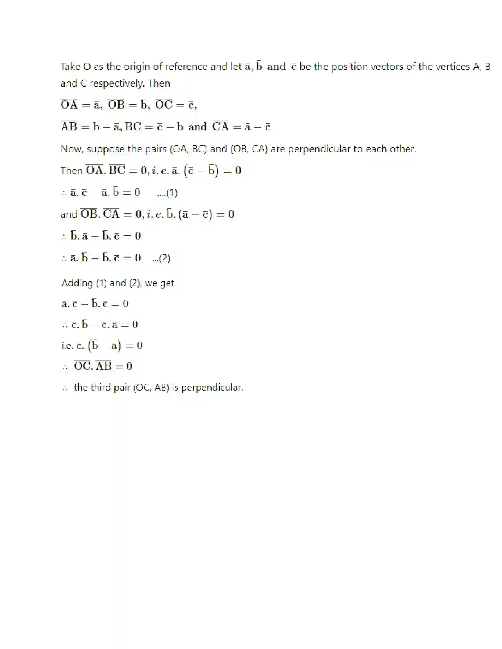 Maharashtra Board Class 12th Mathematics & Statistics-1 (Arts & Science) Vectors Solution 134