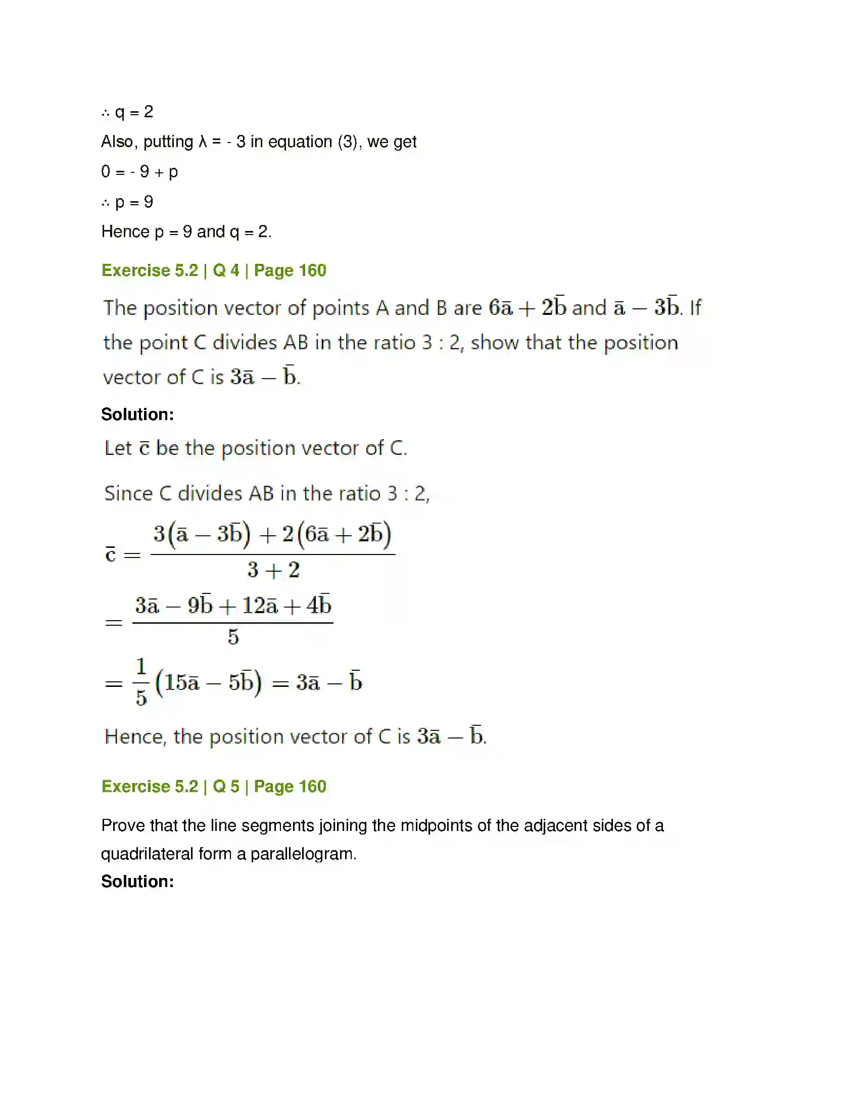Maharashtra Board Class 12th Mathematics & Statistics-1 (Arts & Science) Vectors Solution 20