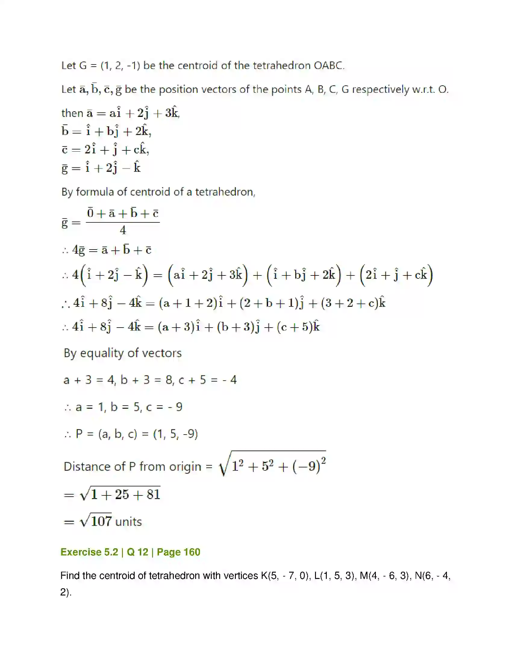 Maharashtra Board Class 12th Mathematics & Statistics-1 (Arts & Science) Vectors Solution 30