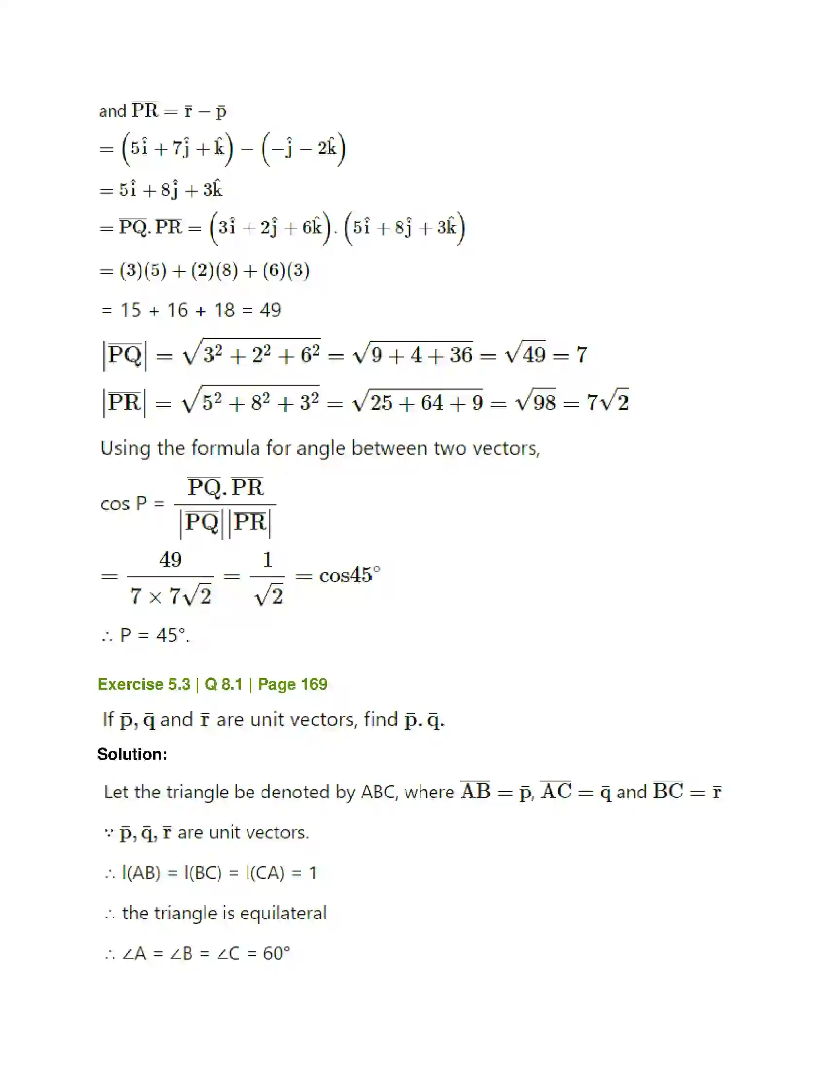 Maharashtra Board Class 12th Mathematics & Statistics-1 (Arts & Science) Vectors Solution 39