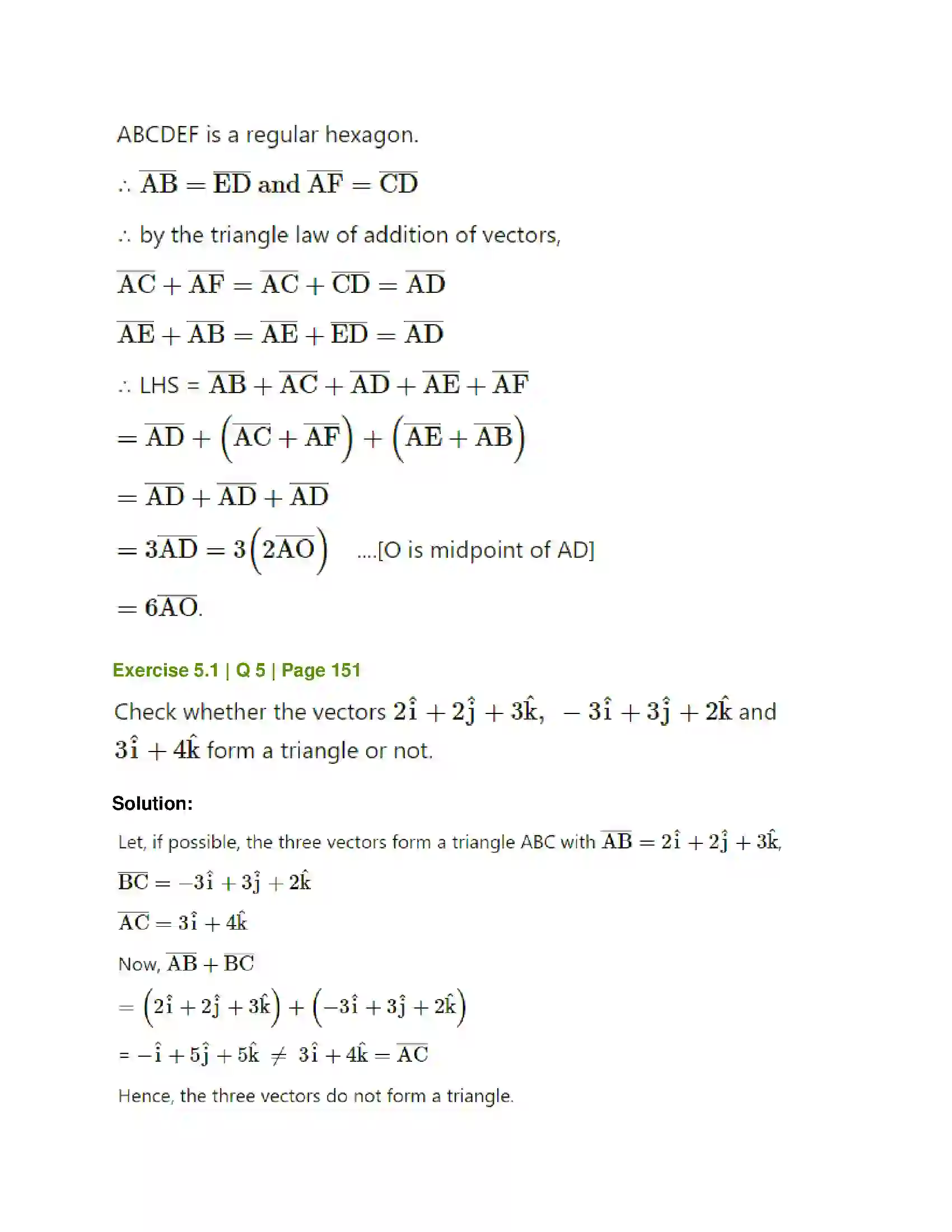 Maharashtra Board Class 12th Mathematics & Statistics-1 (Arts & Science) Vectors Solution 5