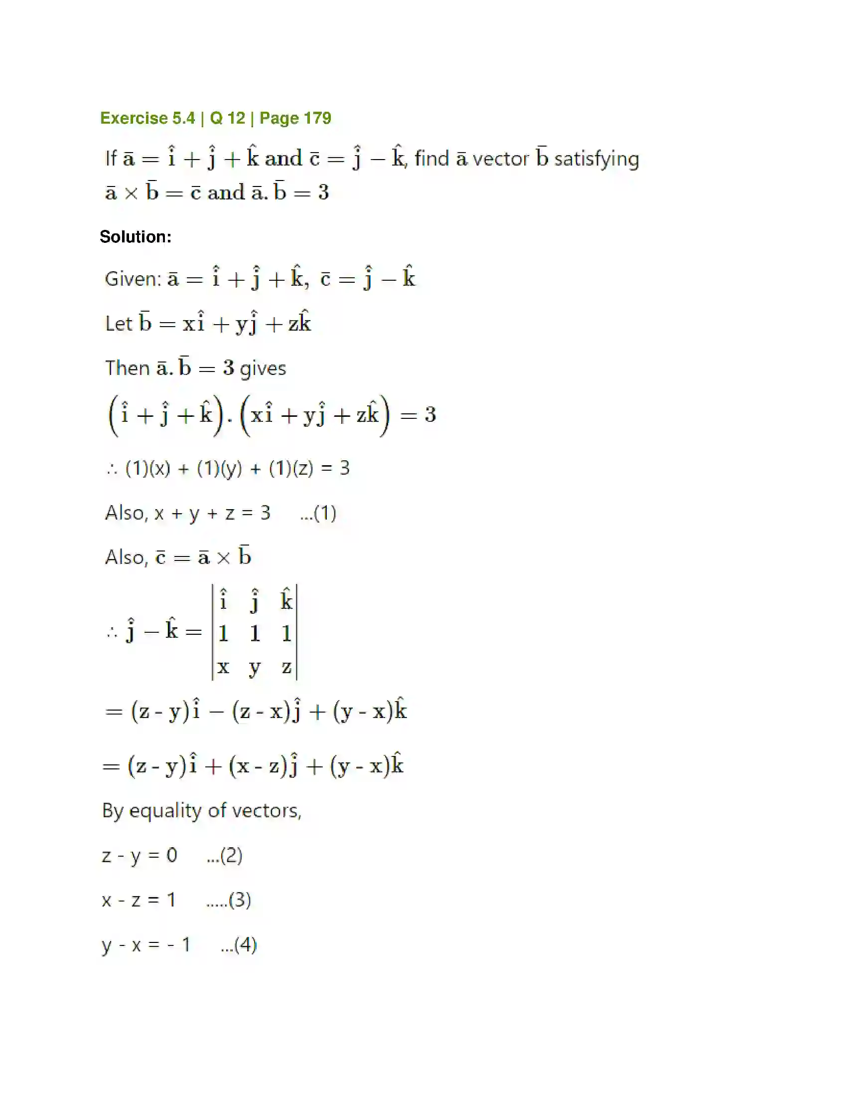 Maharashtra Board Class 12th Mathematics & Statistics-1 (Arts & Science) Vectors Solution 58
