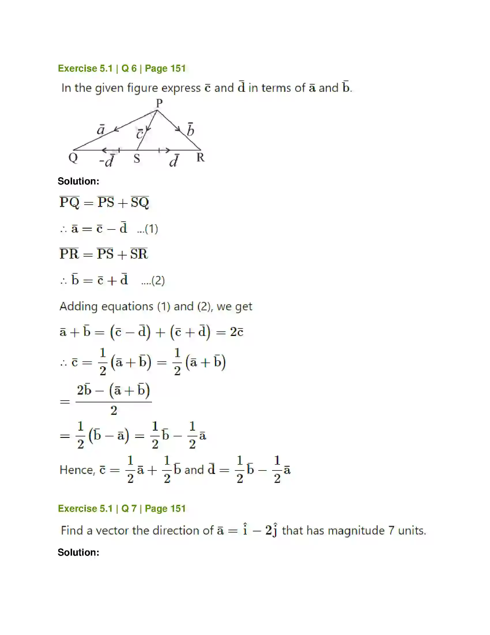 Maharashtra Board Class 12th Mathematics & Statistics-1 (Arts & Science) Vectors Solution 6