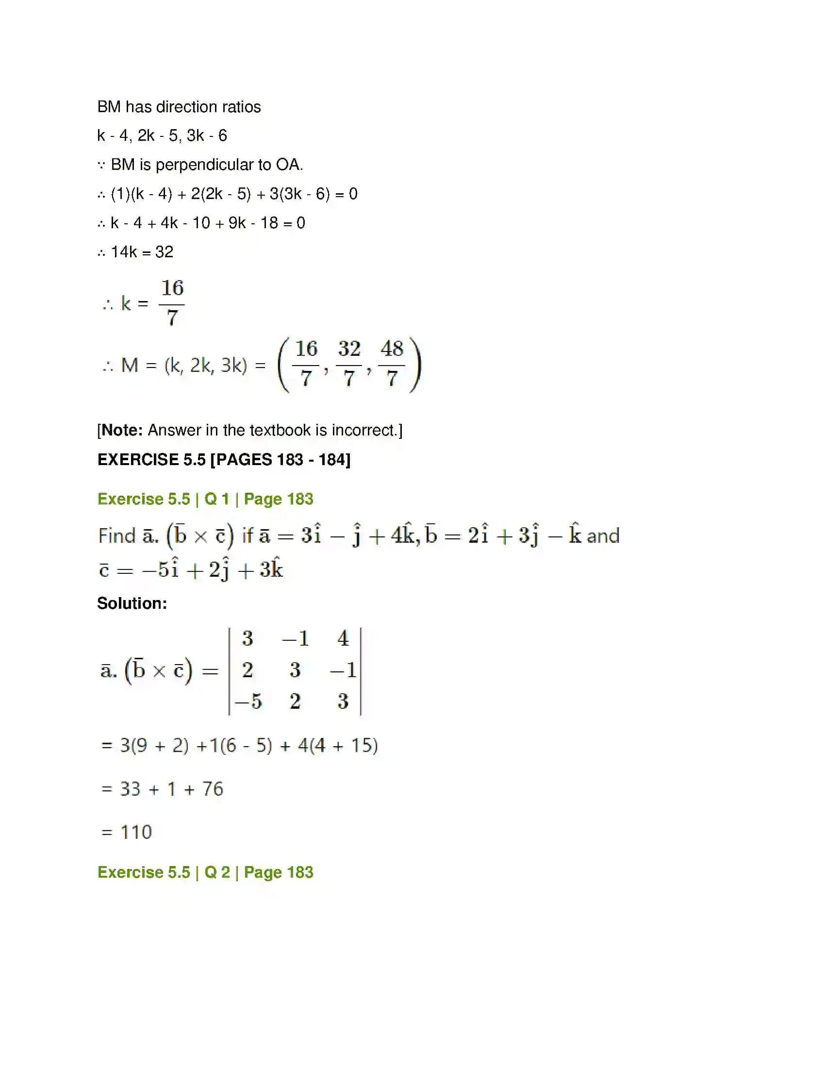 Maharashtra Board Class 12th Mathematics & Statistics-1 (Arts & Science) Vectors Solution 67