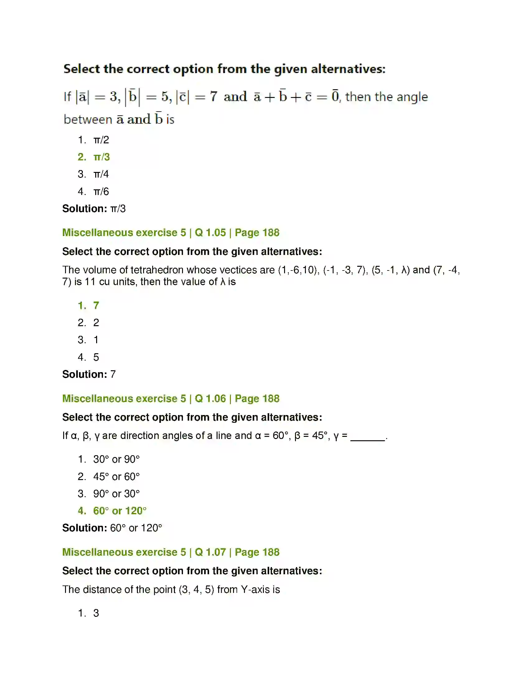 Maharashtra Board Class 12th Mathematics & Statistics-1 (Arts & Science) Vectors Solution 77