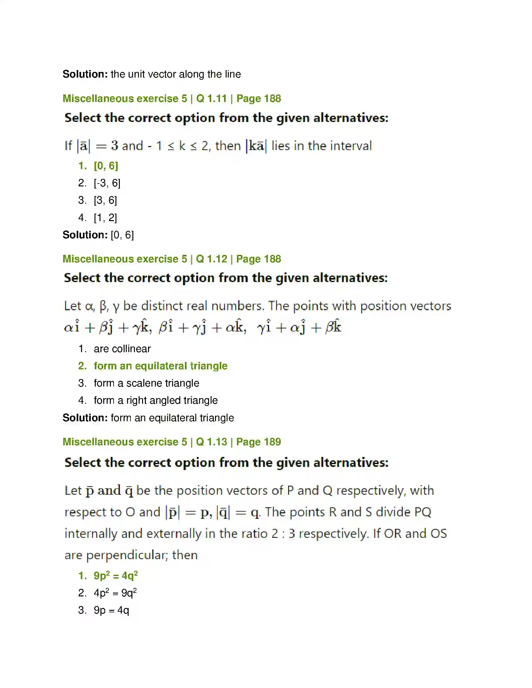 Maharashtra Board Class 12th Mathematics & Statistics-1 (Arts & Science) Vectors Solution 79