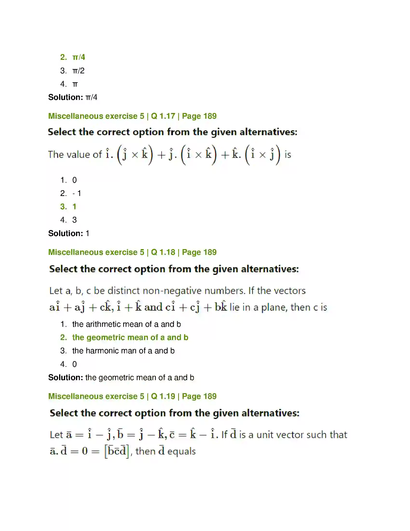 Maharashtra Board Class 12th Mathematics & Statistics-1 (Arts & Science) Vectors Solution 81