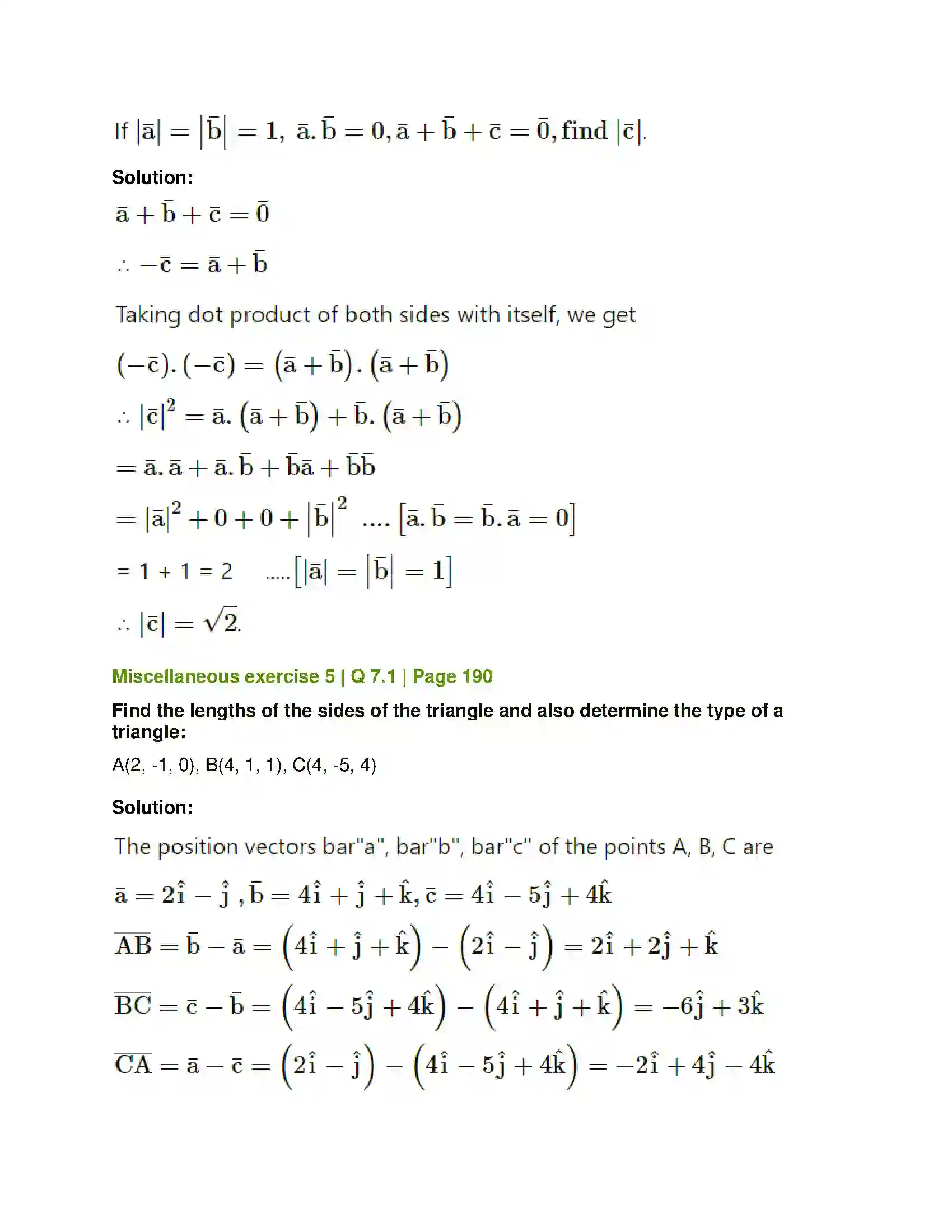 Maharashtra Board Class 12th Mathematics & Statistics-1 (Arts & Science) Vectors Solution 87