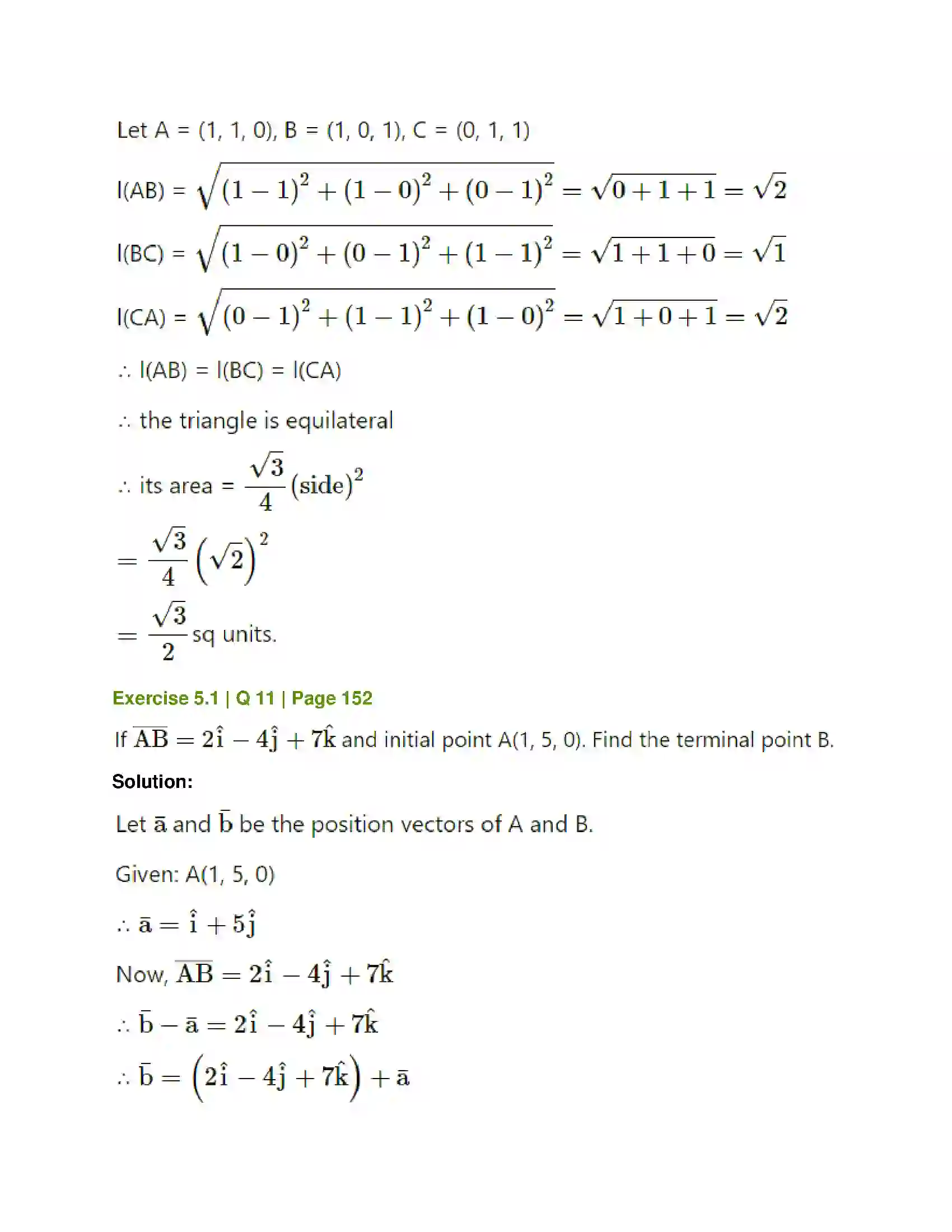Maharashtra Board Class 12th Mathematics & Statistics-1 (Arts & Science) Vectors Solution 9