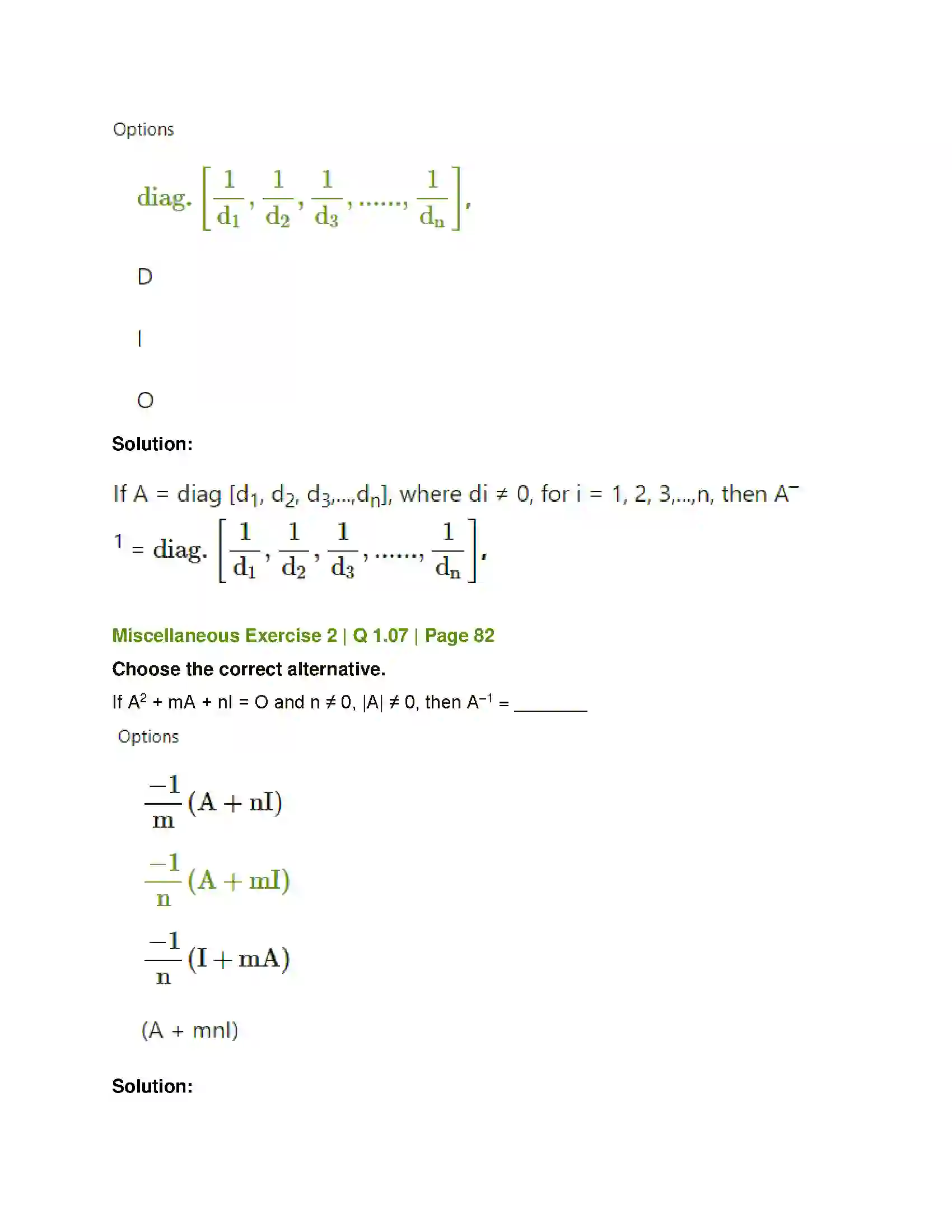 Maharashtra Board Class 12th Mathematics & Statistics-1 (Commerce) Matrices Solution 107
