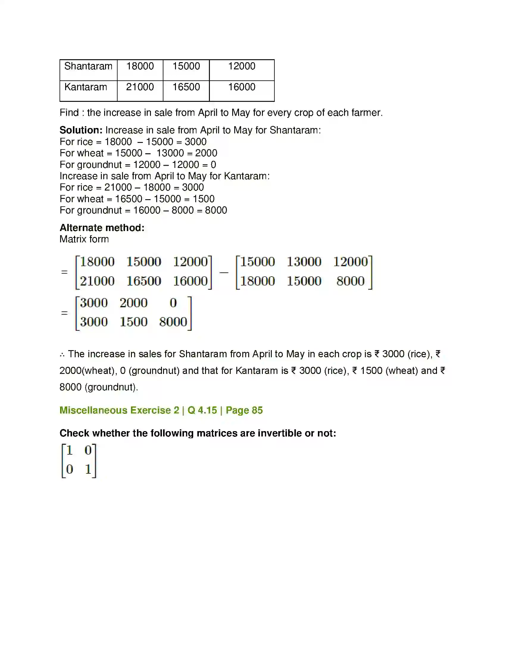 Maharashtra Board Class 12th Mathematics & Statistics-1 (Commerce) Matrices Solution 135