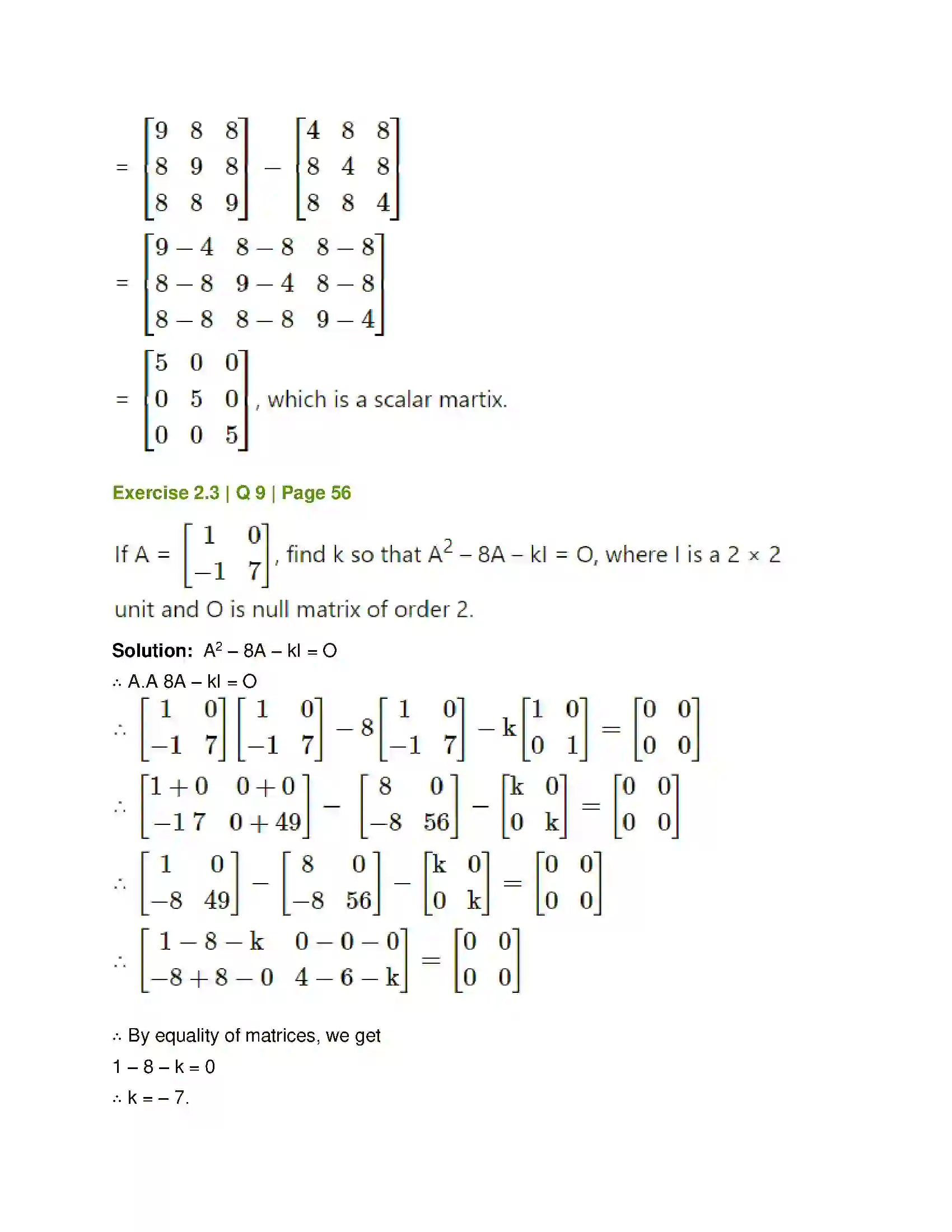 Maharashtra Board Class 12th Mathematics & Statistics-1 (Commerce) Matrices Solution 38