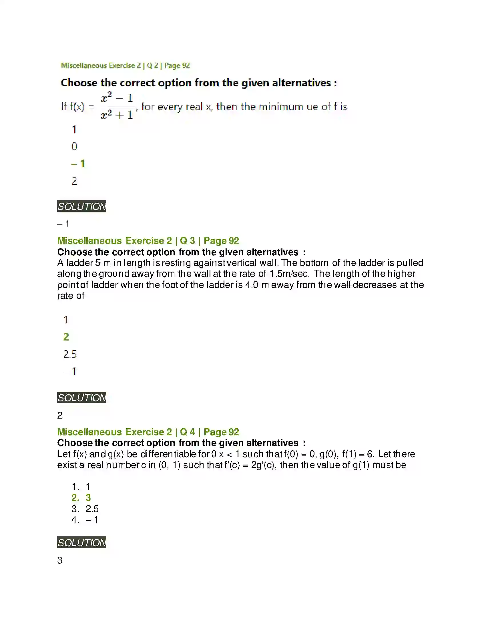 Maharashtra Board Class 12th Mathematics & Statistics-2 (Arts & Science) Applications of Derivatives Solution 114