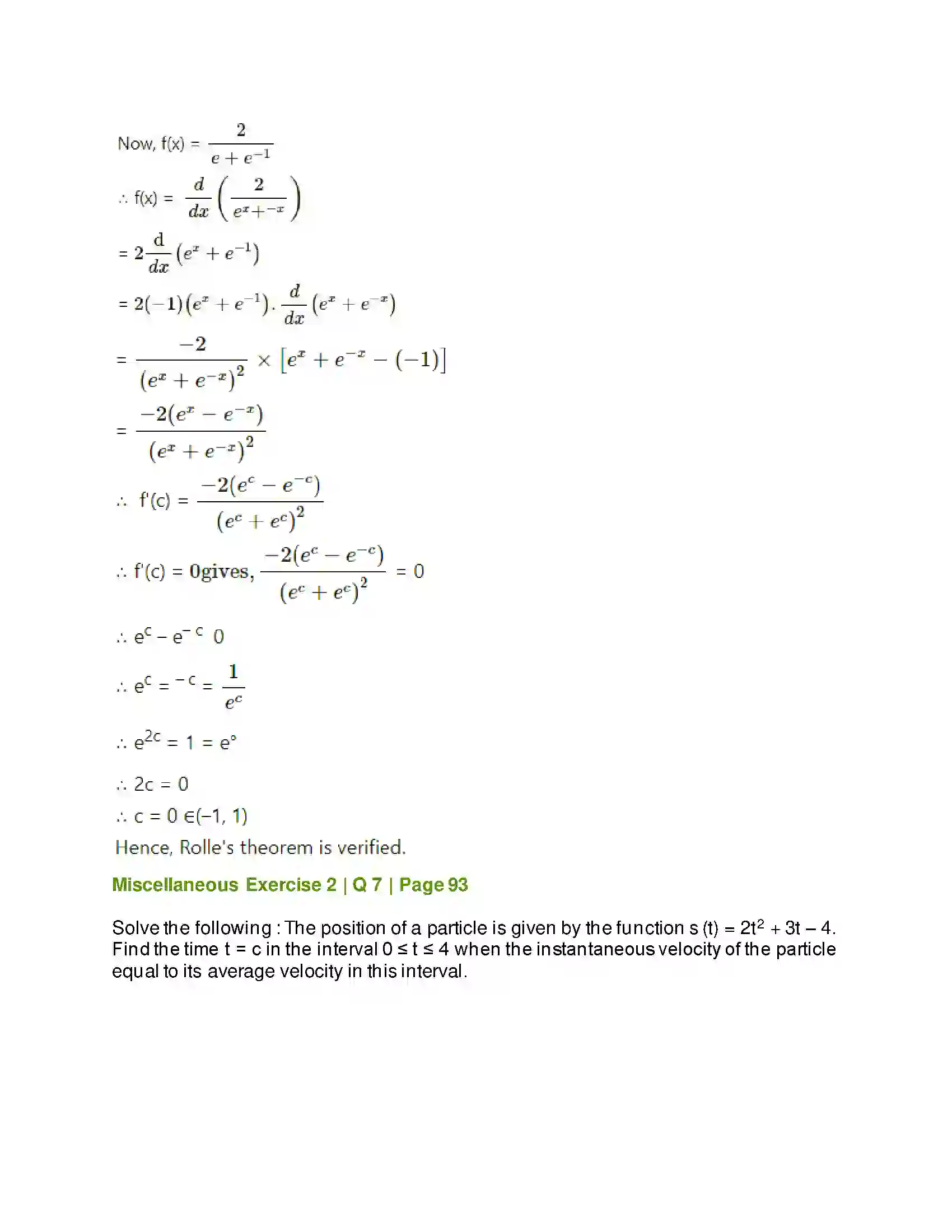 Maharashtra Board Class 12th Mathematics & Statistics-2 (Arts & Science) Applications of Derivatives Solution 126