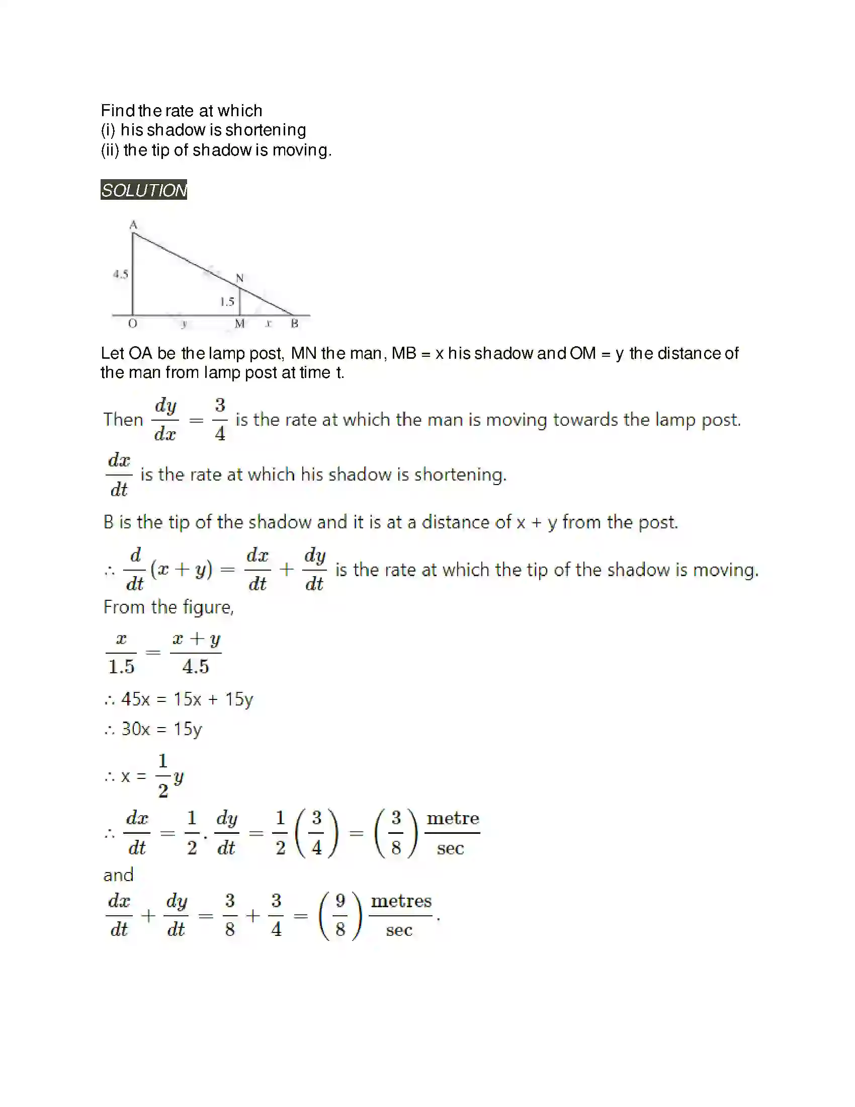 Maharashtra Board Class 12th Mathematics & Statistics-2 (Arts & Science) Applications of Derivatives Solution 25