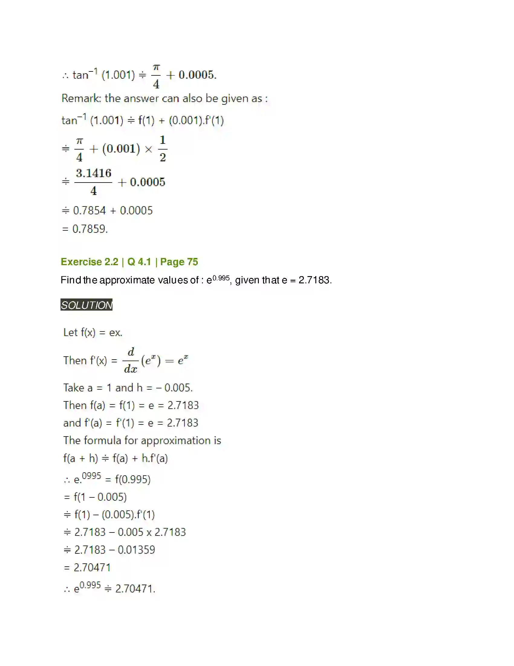 Maharashtra Board Class 12th Mathematics & Statistics-2 (Arts & Science) Applications of Derivatives Solution 40