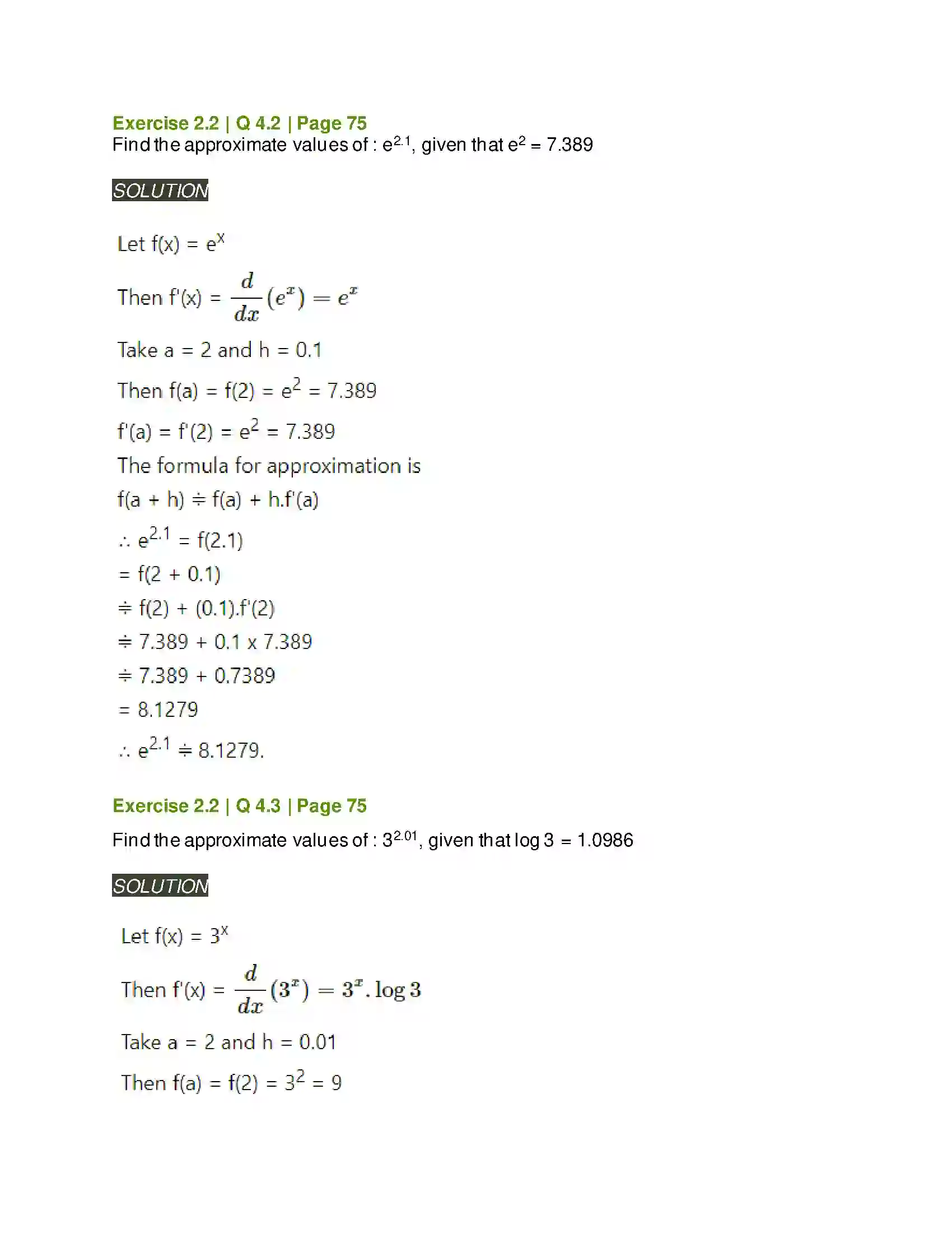 Maharashtra Board Class 12th Mathematics & Statistics-2 (Arts & Science) Applications of Derivatives Solution 41