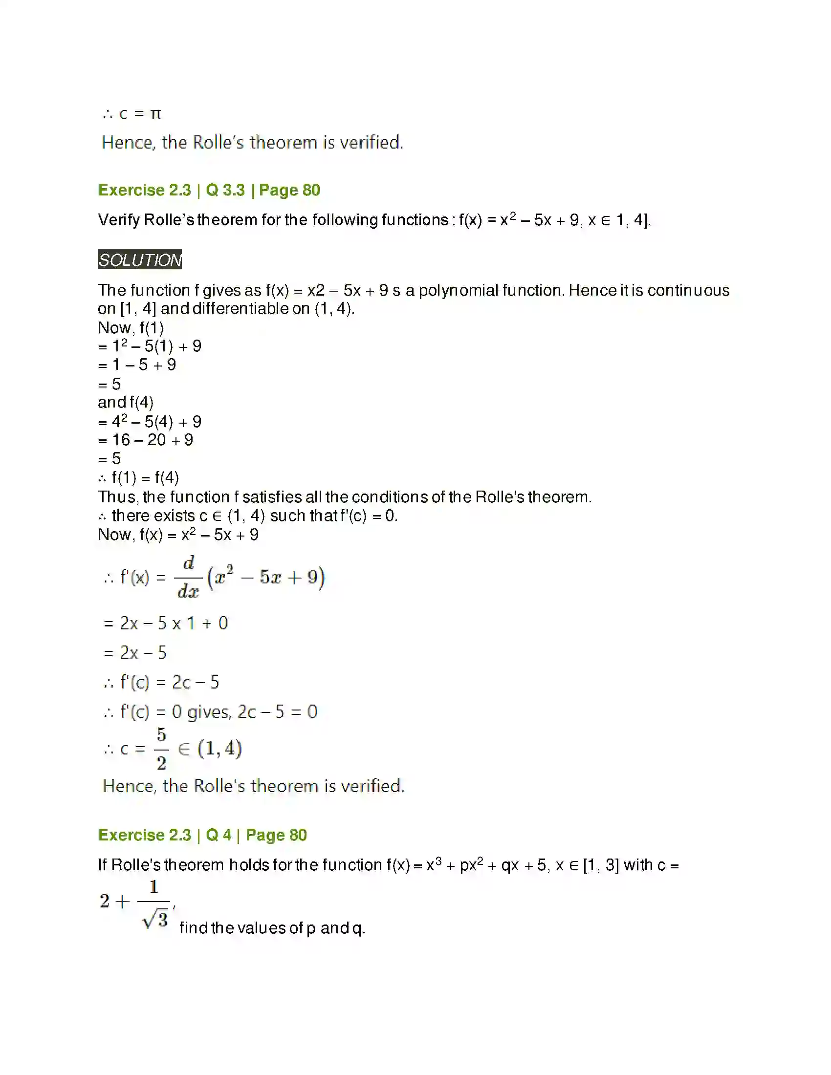 Maharashtra Board Class 12th Mathematics & Statistics-2 (Arts & Science) Applications of Derivatives Solution 53