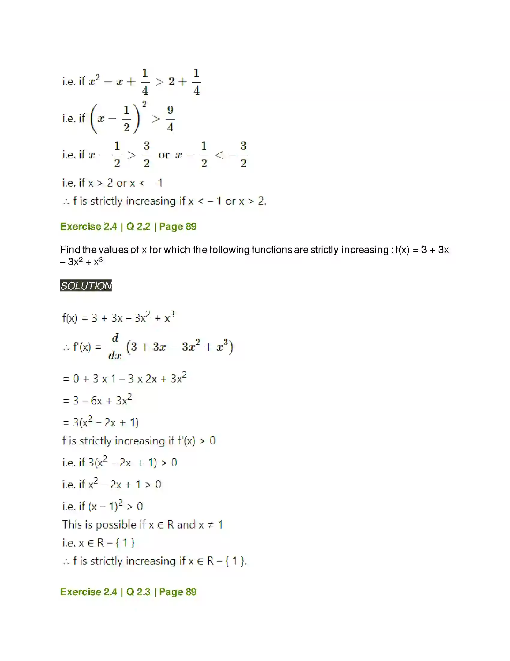 Maharashtra Board Class 12th Mathematics & Statistics-2 (Arts & Science) Applications of Derivatives Solution 67