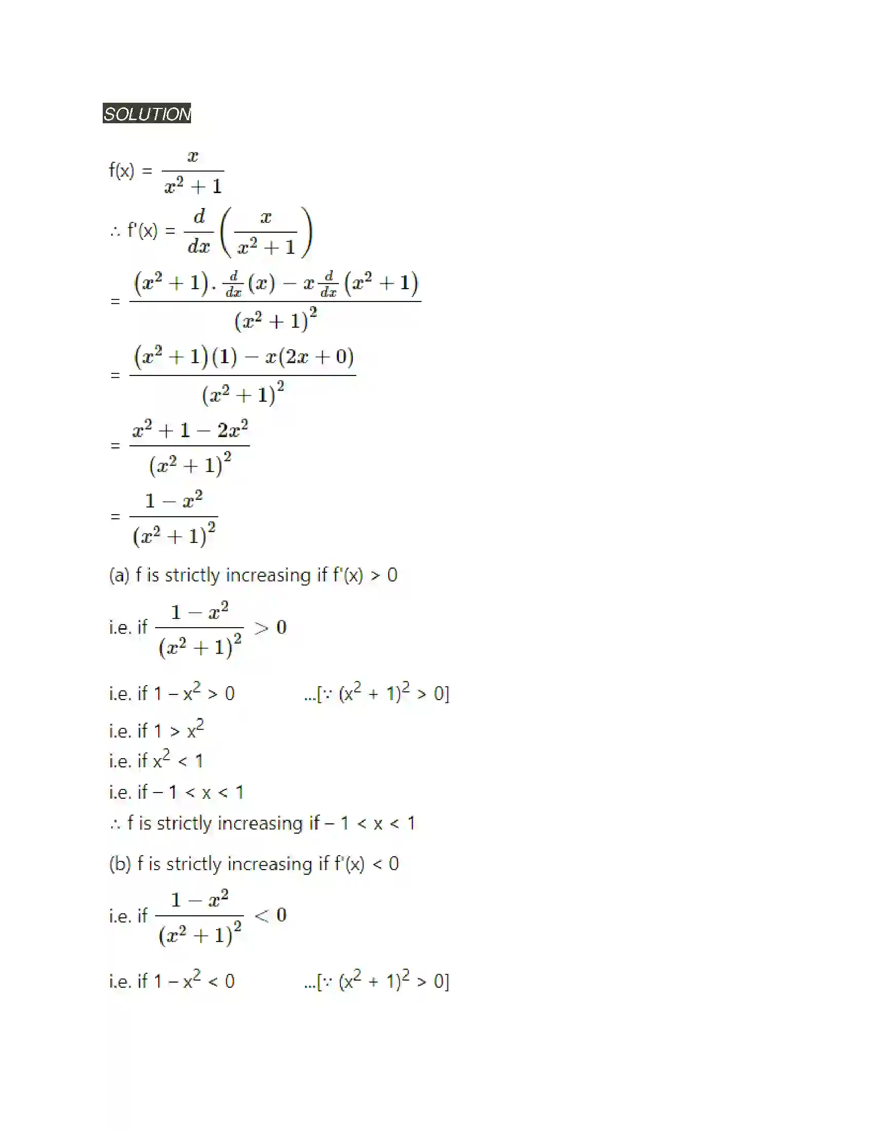 Maharashtra Board Class 12th Mathematics & Statistics-2 (Arts & Science) Applications of Derivatives Solution 75