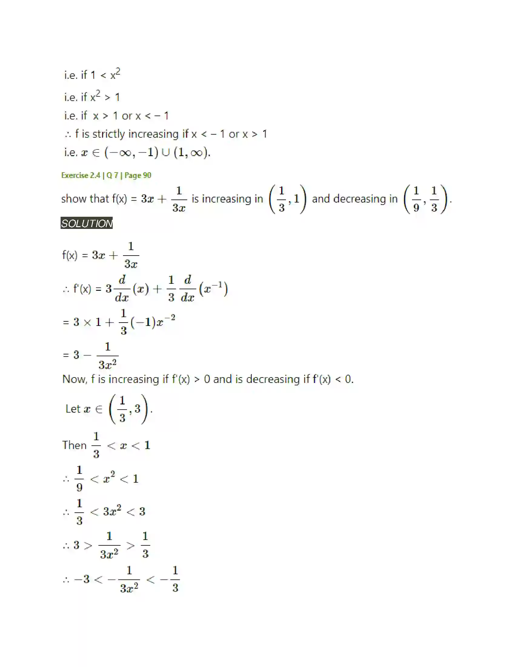 Maharashtra Board Class 12th Mathematics & Statistics-2 (Arts & Science) Applications of Derivatives Solution 76
