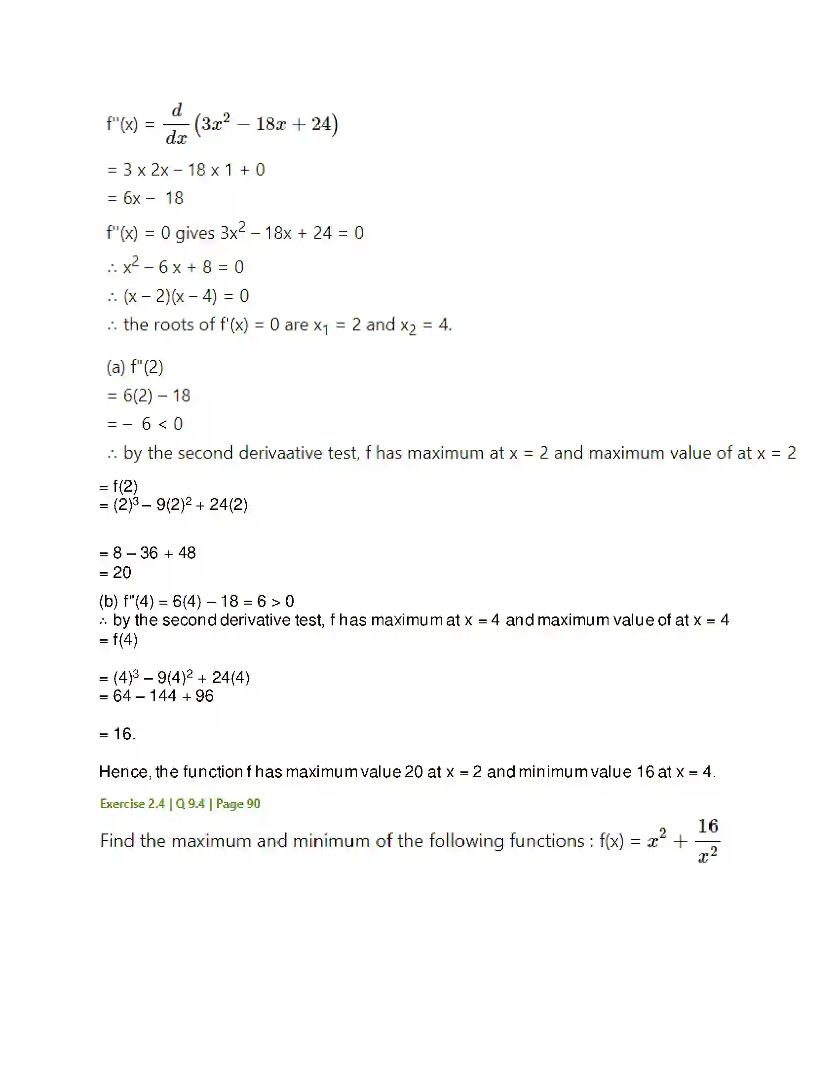 Maharashtra Board Class 12th Mathematics & Statistics-2 (Arts & Science) Applications of Derivatives Solution 86